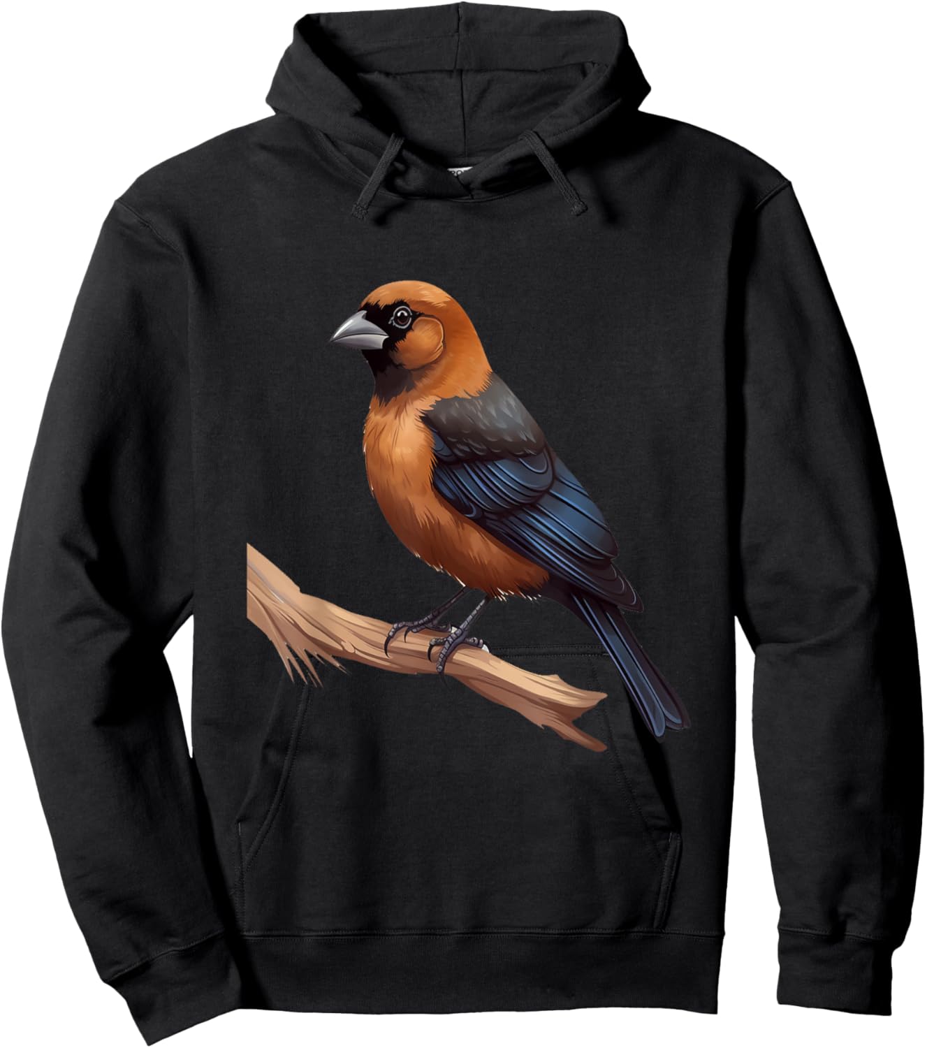 Brown headed cowbird lover illustration Hoodie - Hoodie | Black