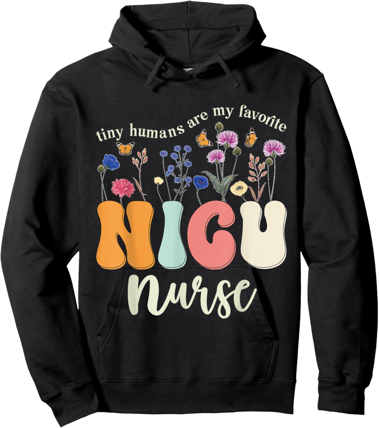 Nicu Nurse Funny Neonatal Intensive Care Unit Nurse Cute Hoodie - Hoodie | Black