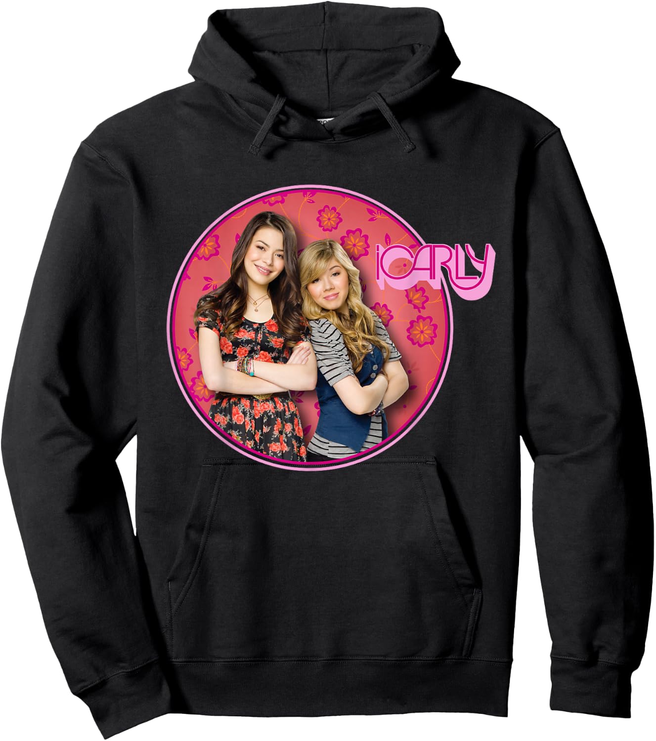 iCarly Floral Sam and Carly Hoodie - Hoodie | Black