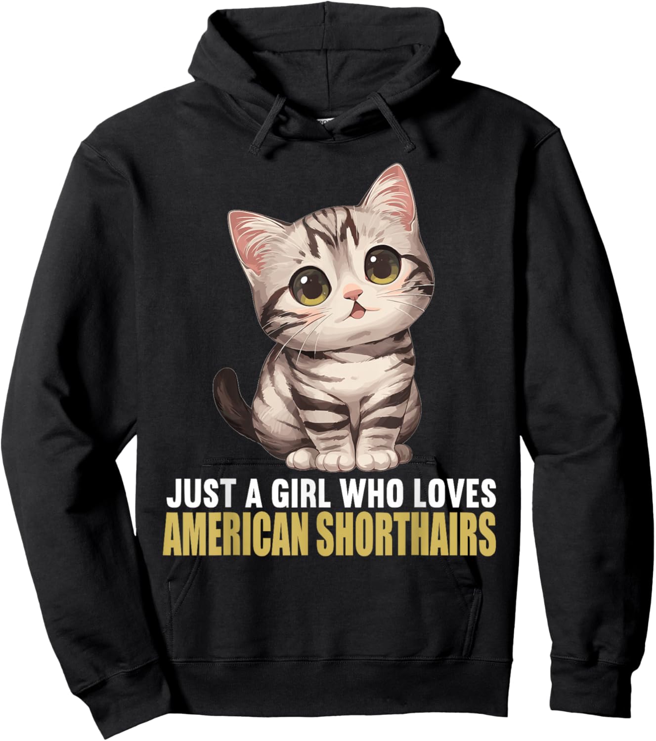 American Shorthair Cats American Shorthair Cat Hoodie - Hoodie | Black