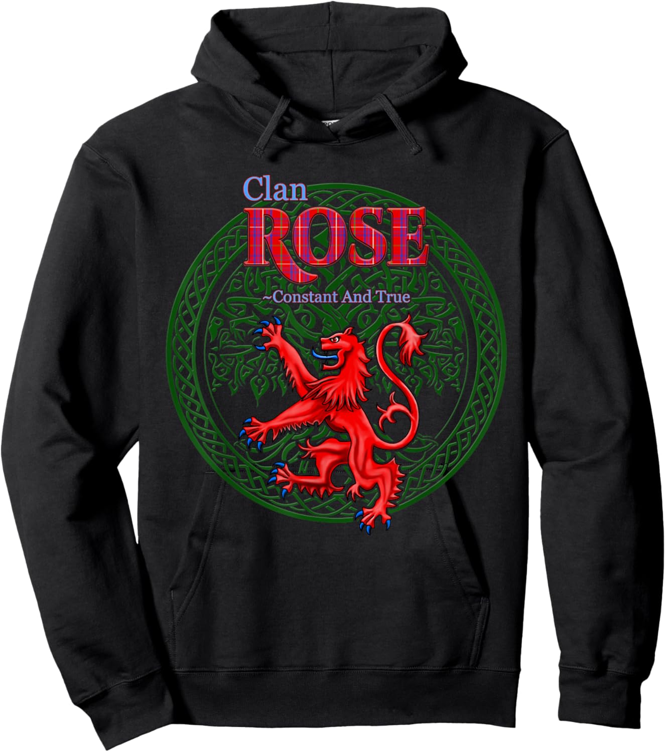 Rose Scottish Clan Pride Family Motto Hoodie - Hoodie | Black