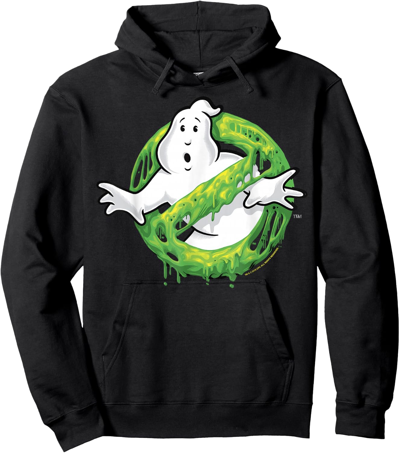 Ghostbusters Classic Slime Ghost Logo Graphic Hoodie - Hoodie | Black