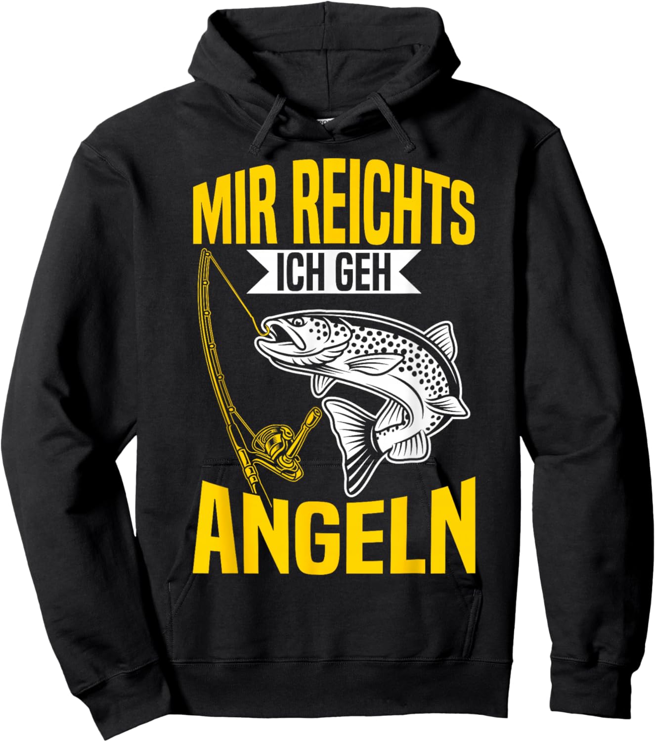 Angler Lustiges Fischer Mir Reichts Ich Geh Zum Angeln Hoodie - Hoodie | Black