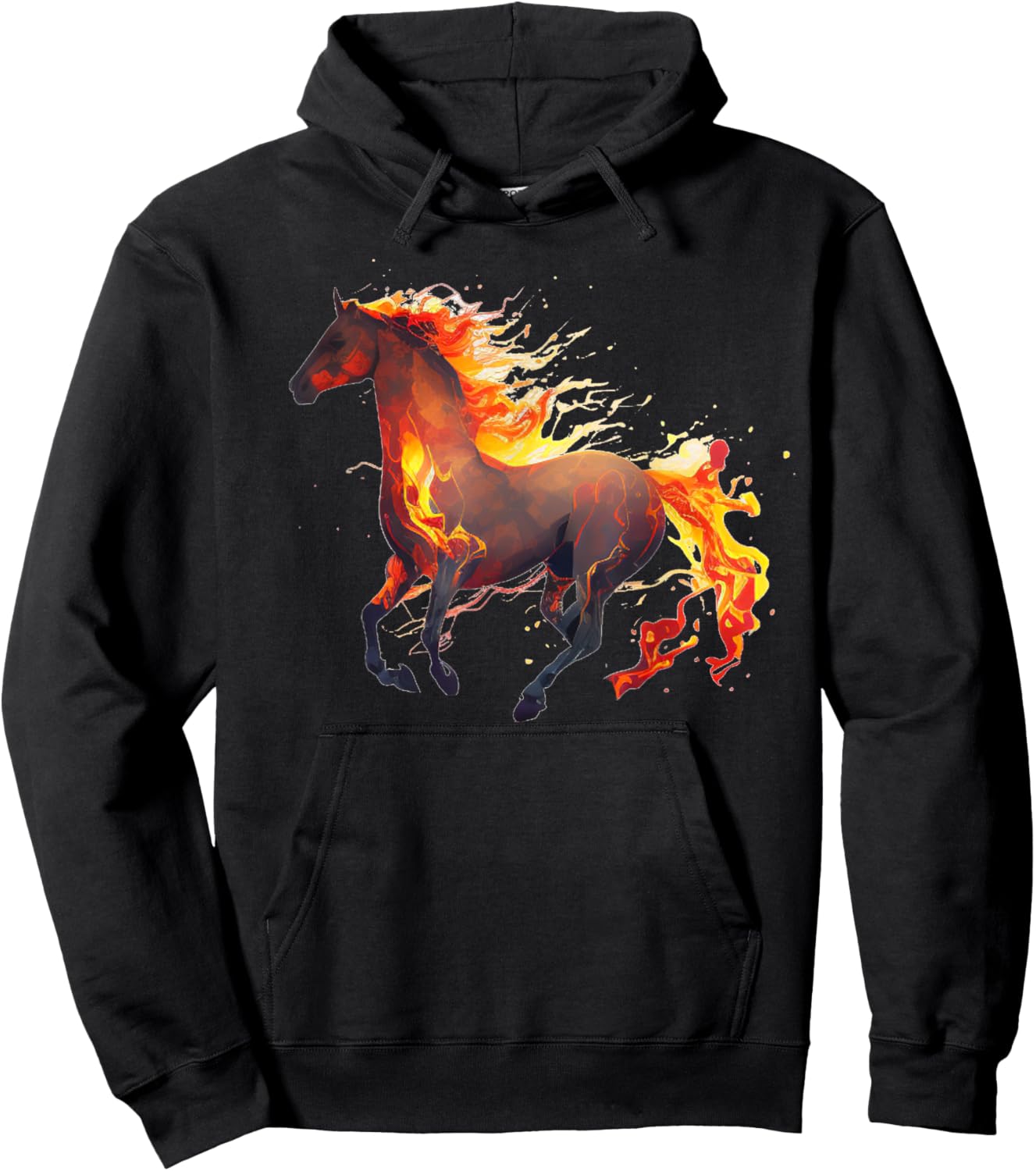 Cool love Fire for burning Horses Lovers Hoodie - Hoodie | Black