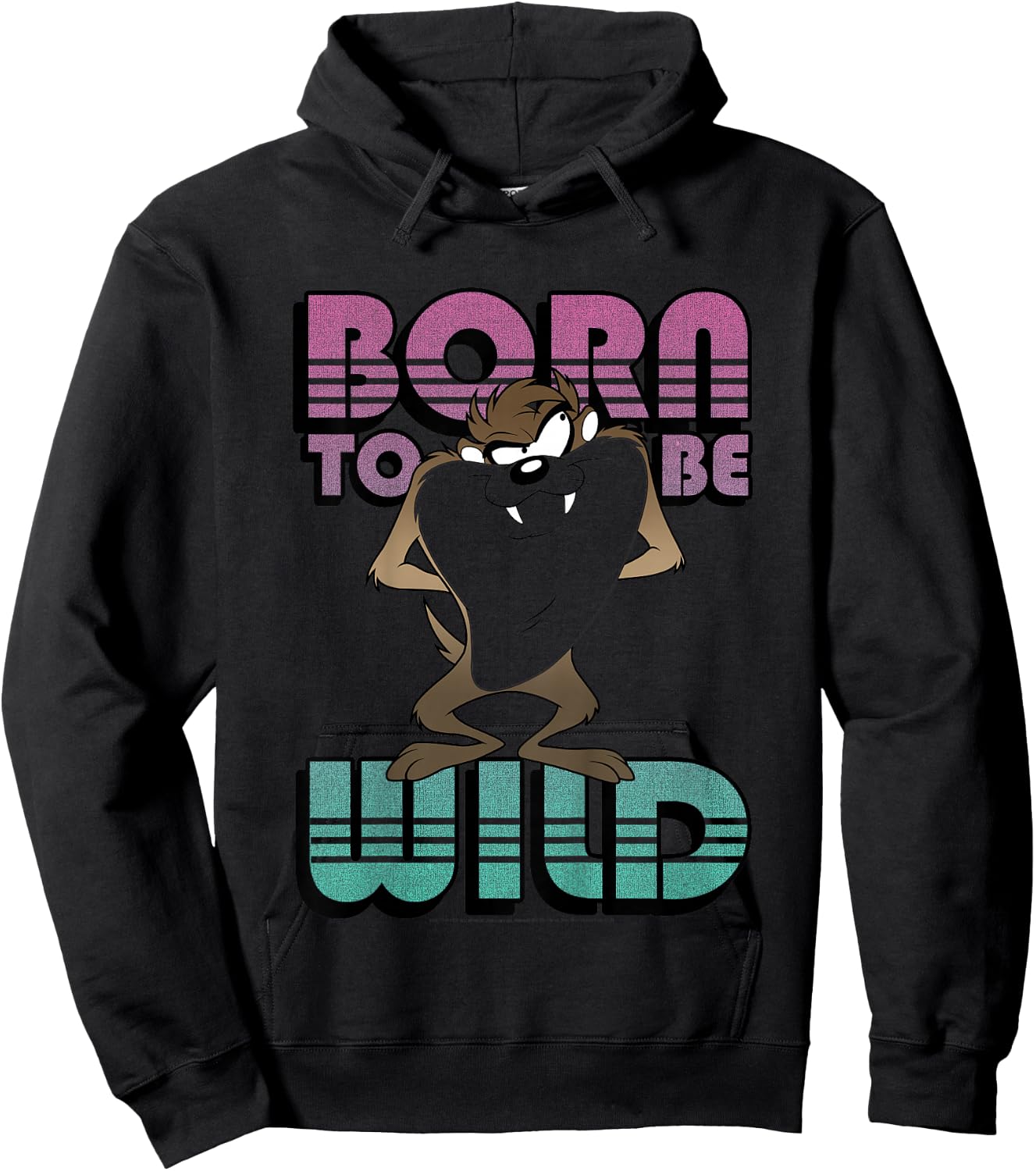 Kids Looney Tunes Taz Born To Be Wild Hoodie - Hoodie | Black