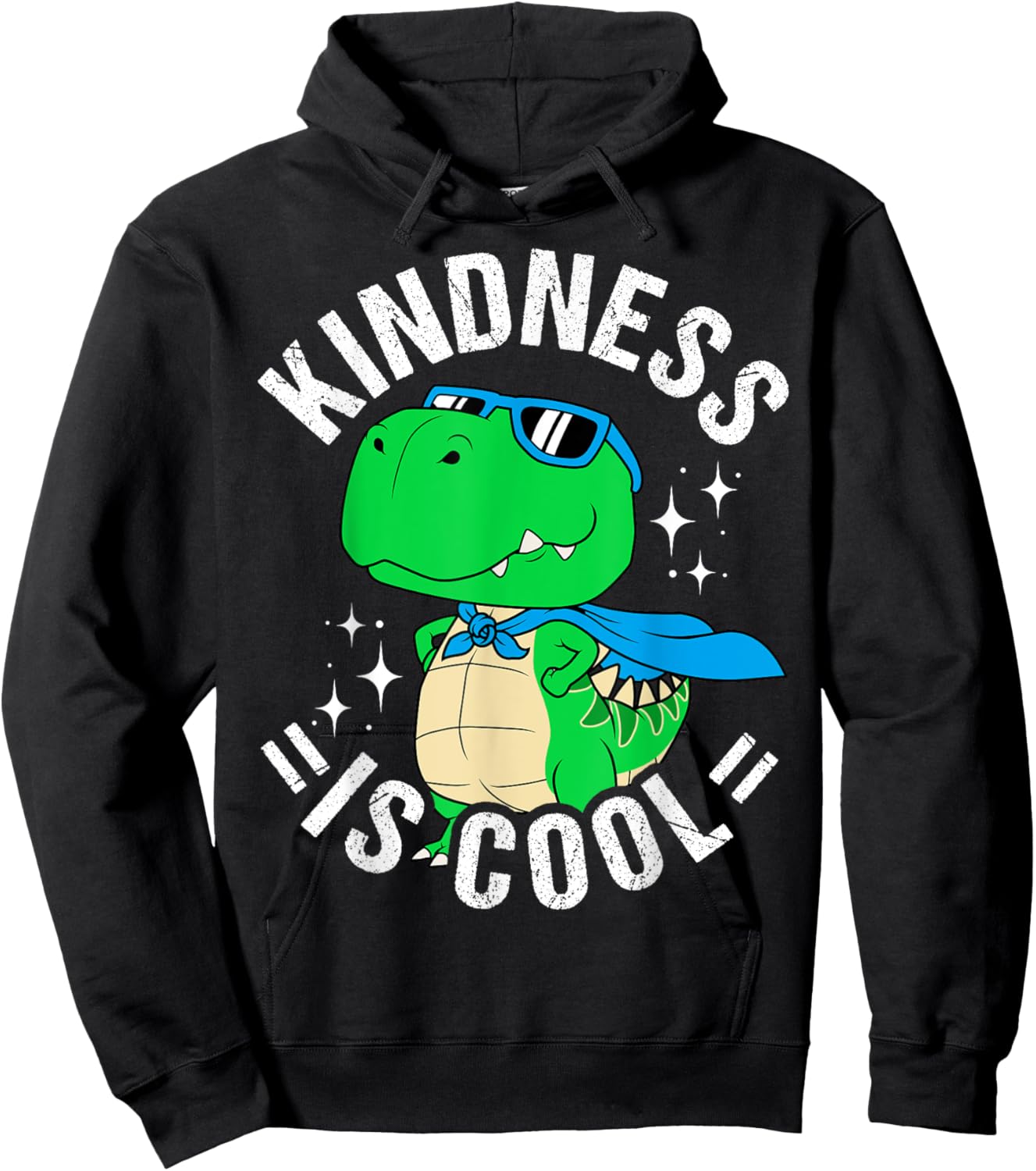Kindness IS COOL Kindness Dinosaur Dino Motivation Dino Fan Hoodie - Hoodie | Black