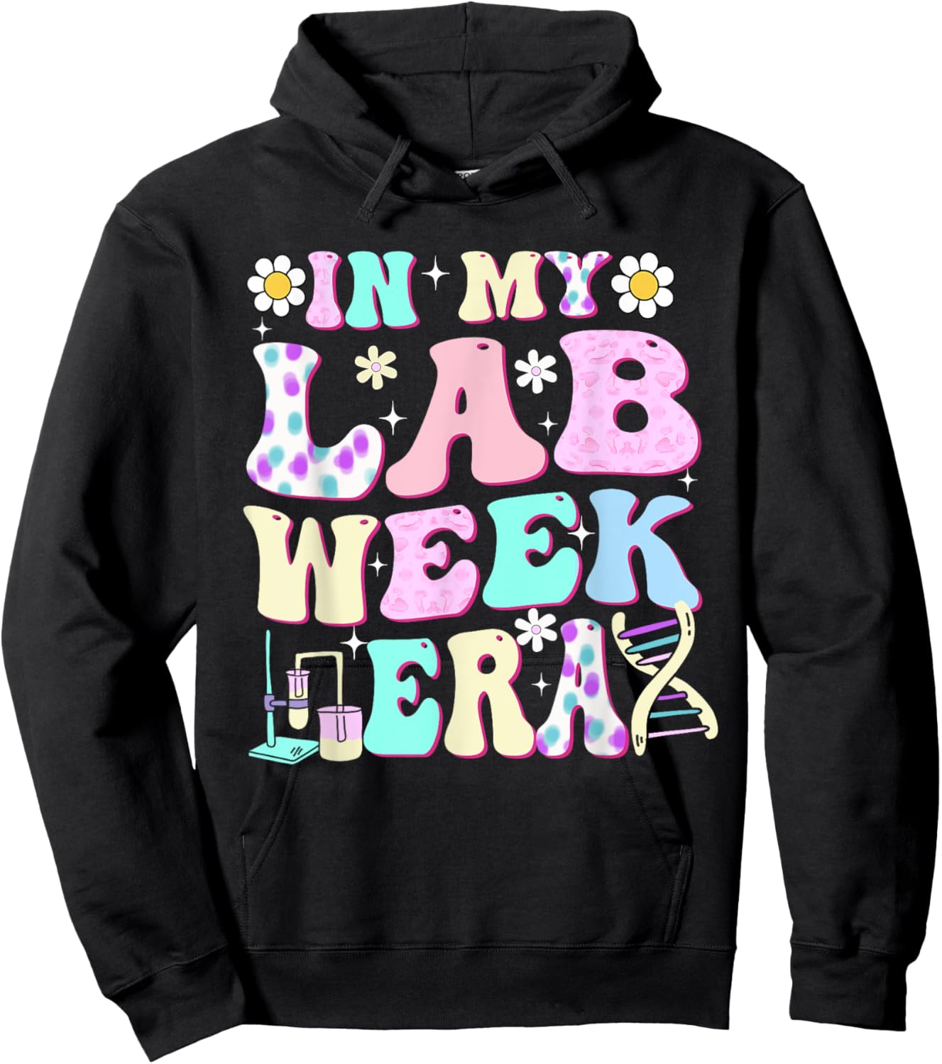 In My Lab Week Era Groovy Lab Week Party Hoodie - Hoodie | Black