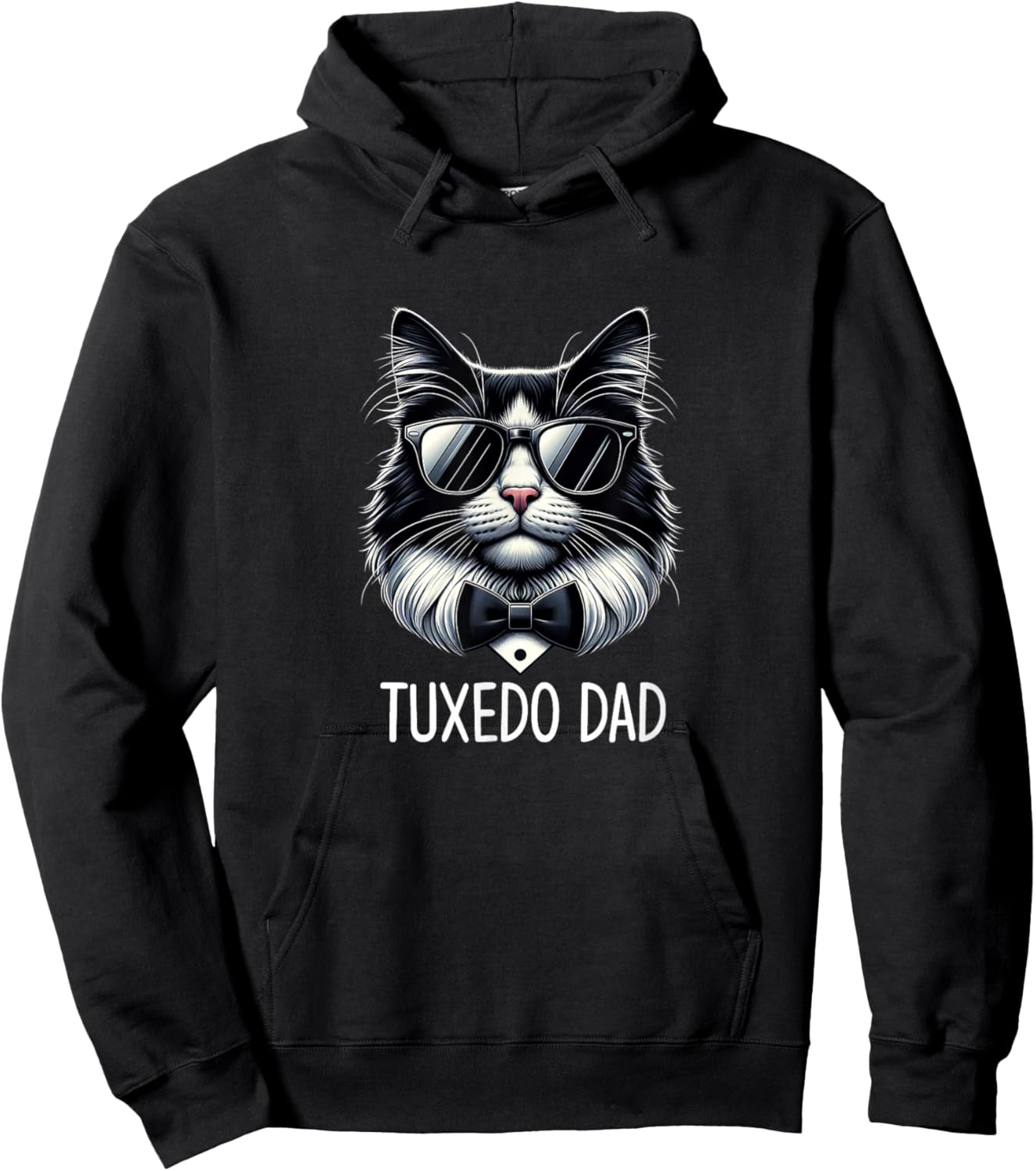Tuxedo Dad - Tuxedo Cat Hoodie - Hoodie | Black