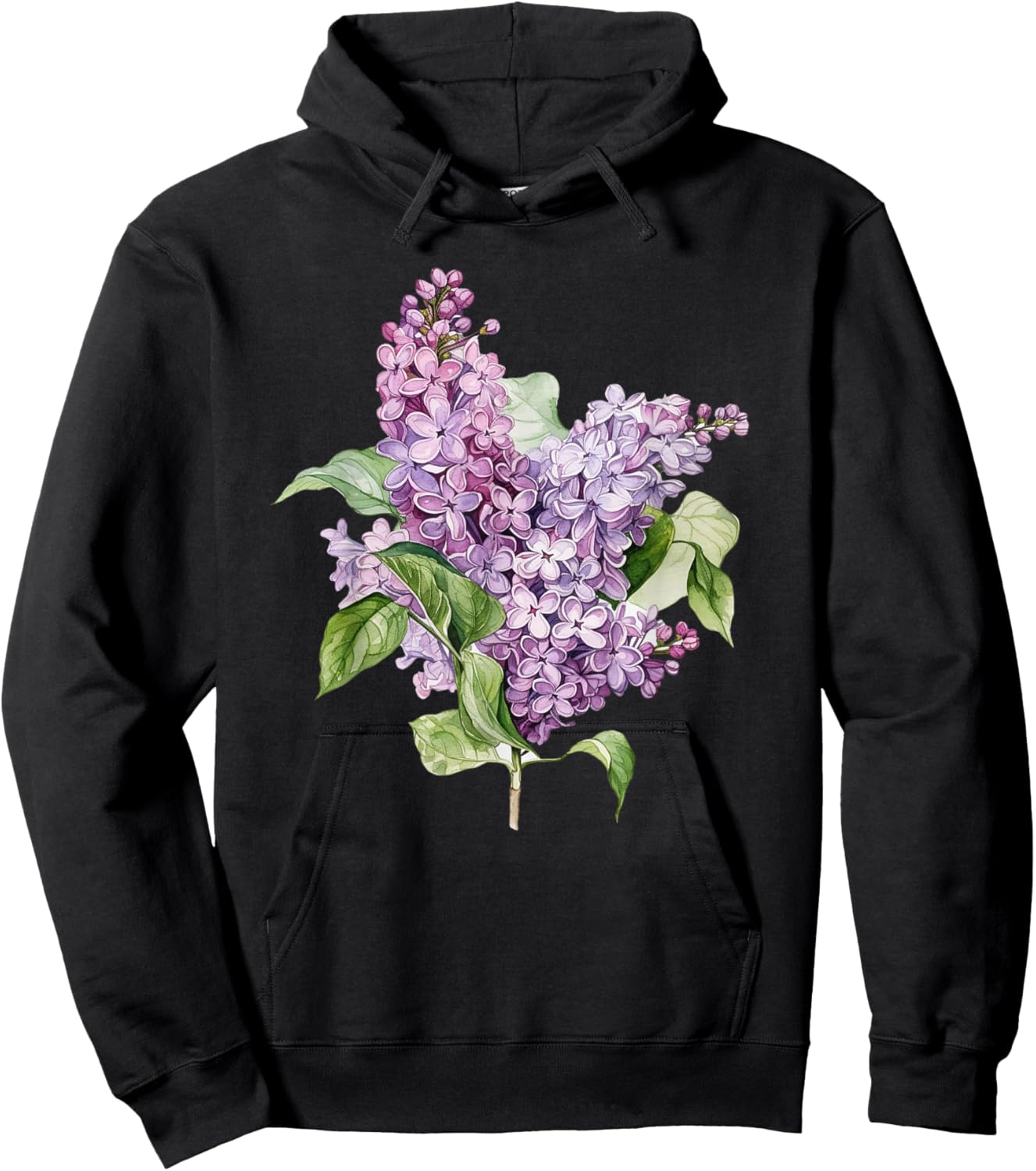 Lilac Lilacs Spring Flower Floral Design Lilac Festival Hoodie - Hoodie | Black
