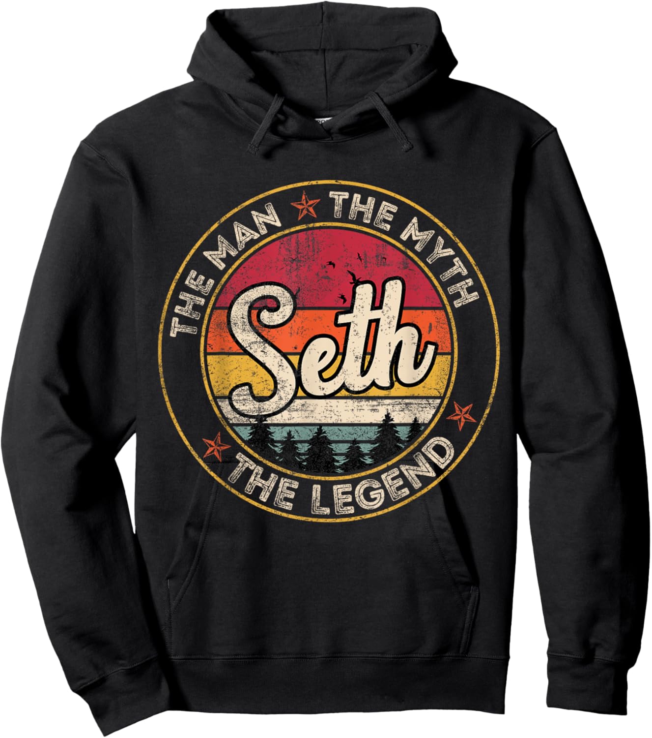 Seth The Man The Myth The Legend Personalized Name Hoodie - Hoodie | Black