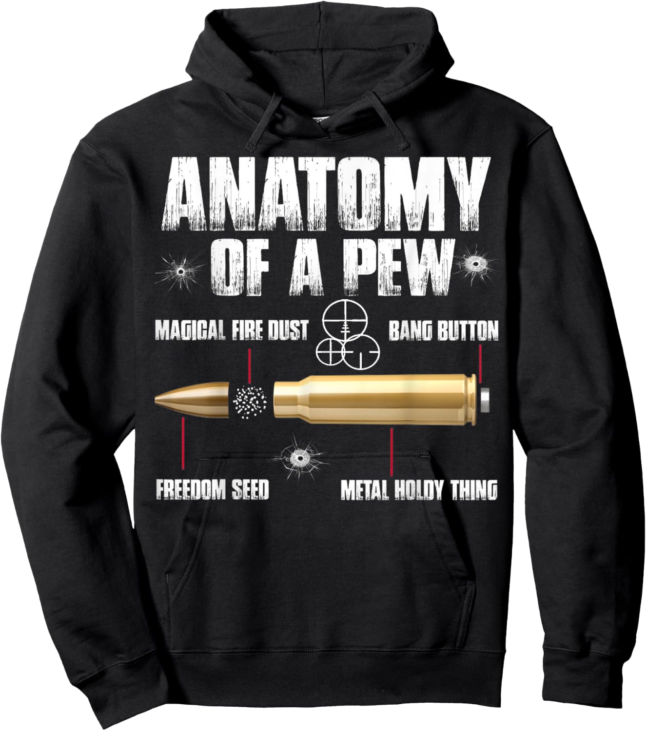 Anatomy Of A Pew Pew - Ammo Gun Lovers Hoodie - Hoodie | Black