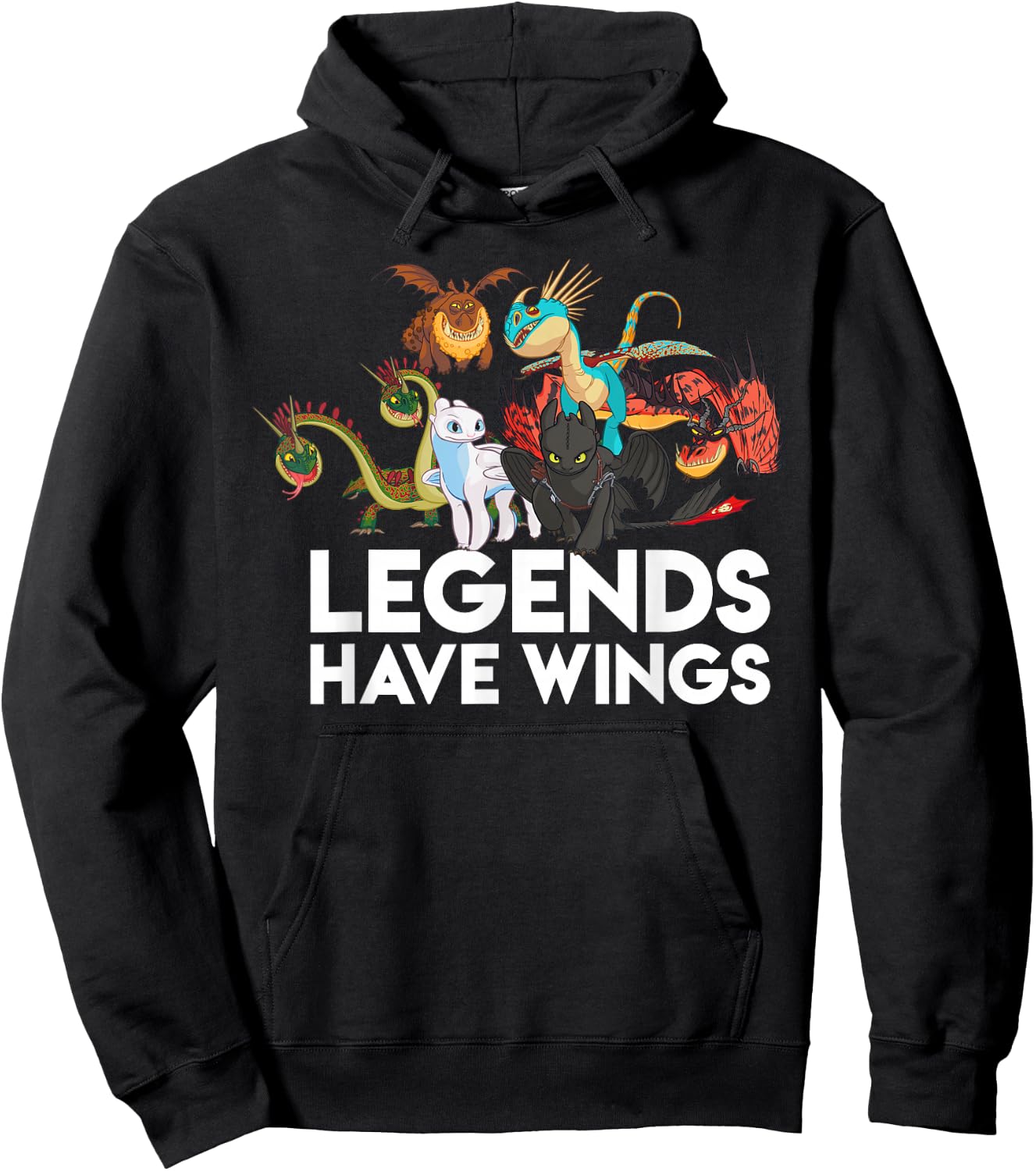 How to Train Your Dragons 3 Hidden World Legends Have Wings Hoodie - Hoodie | Black