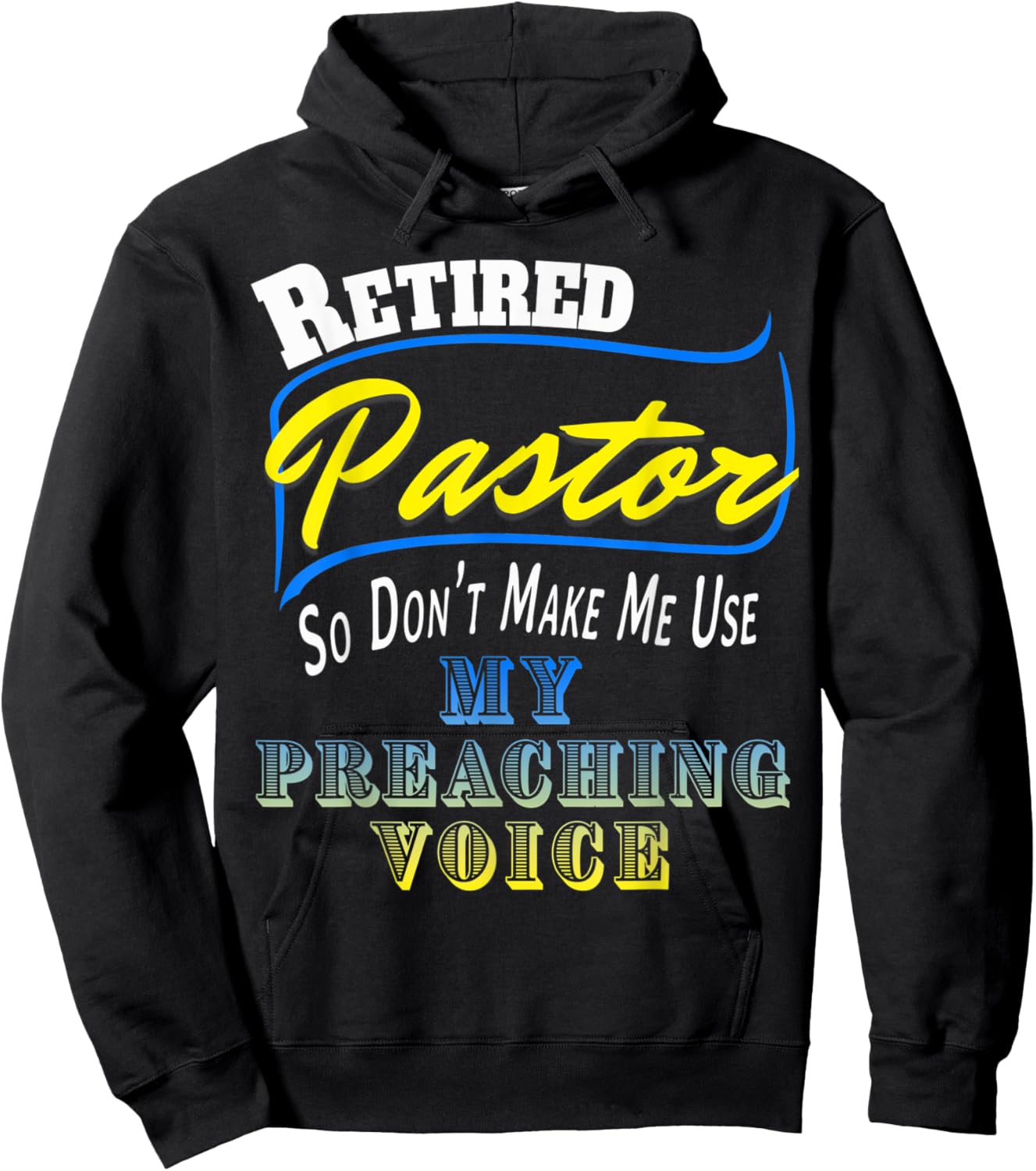 Vintage Retired Pastor Preacher Minister Retirement Gift Hoodie - Hoodie | Black