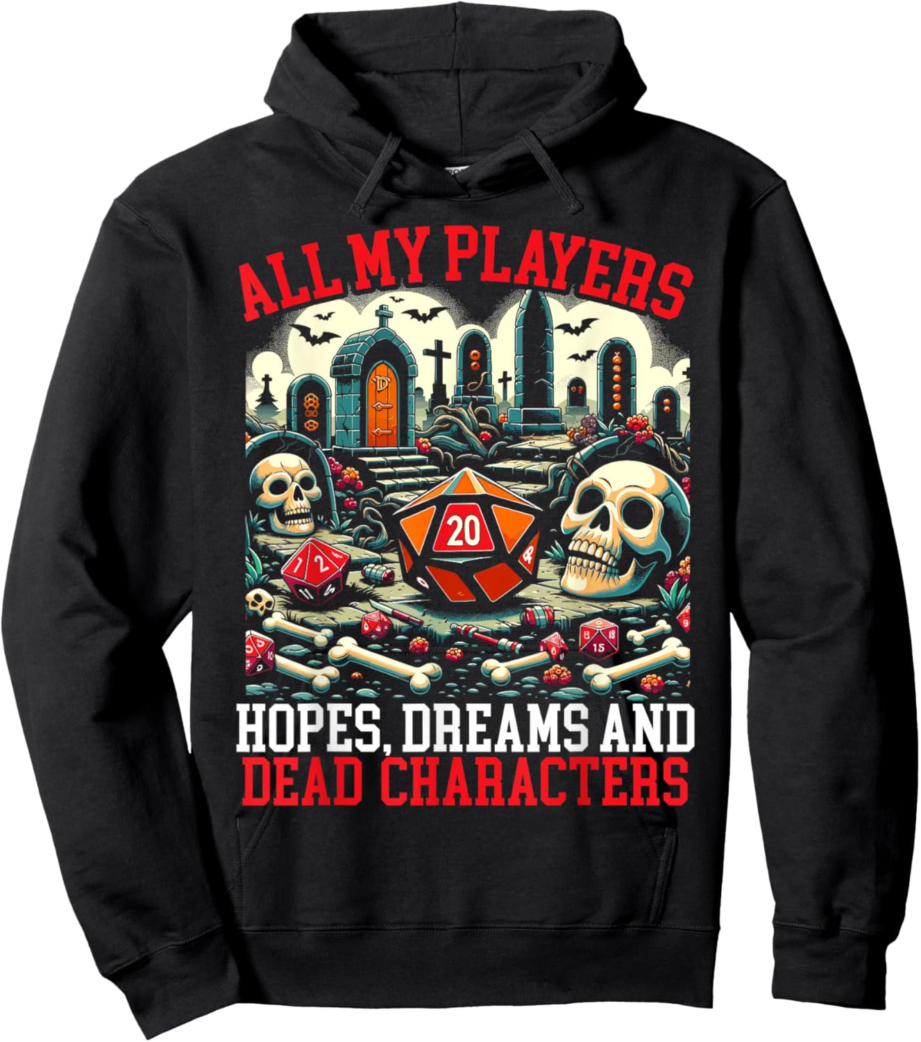 Role Playing Game RPG D20 Tabletop Funny RPG Gamer Hoodie - Hoodie | Black