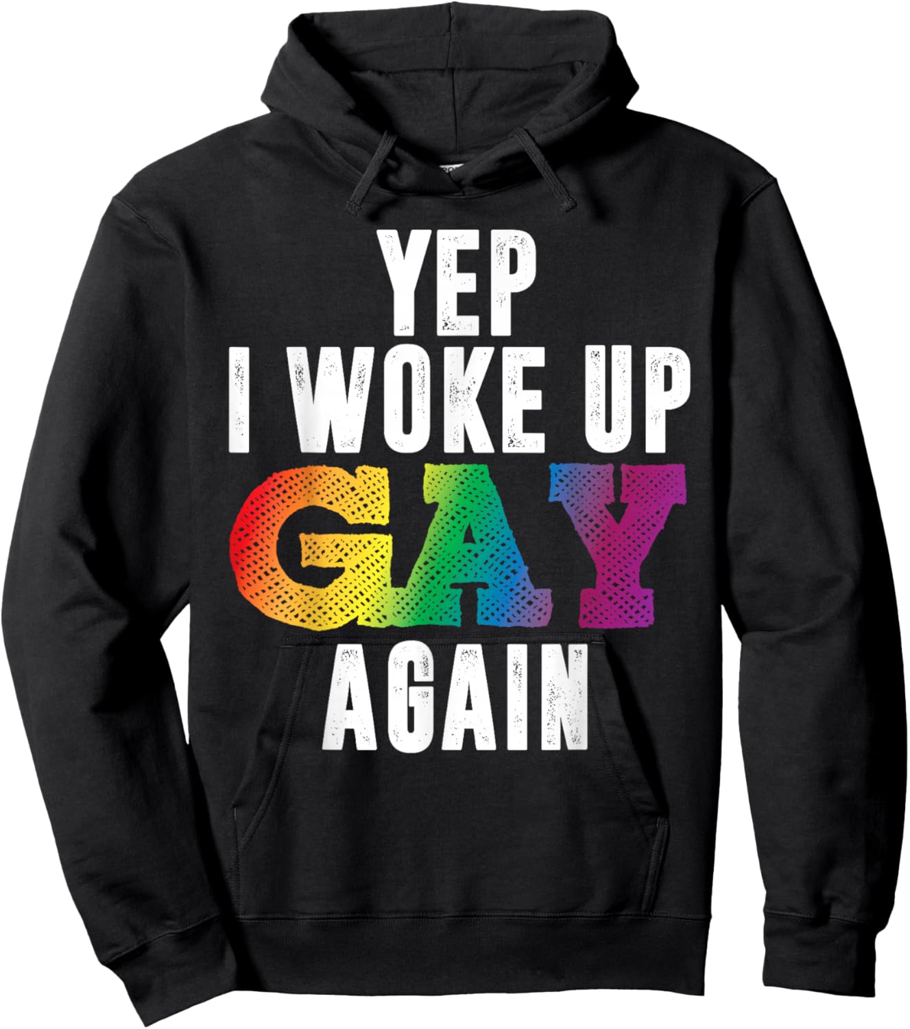 Woke UP Gay Again Pride Rainbow Queer Schwul CSD Party LGBTQ Hoodie - Hoodie | Black