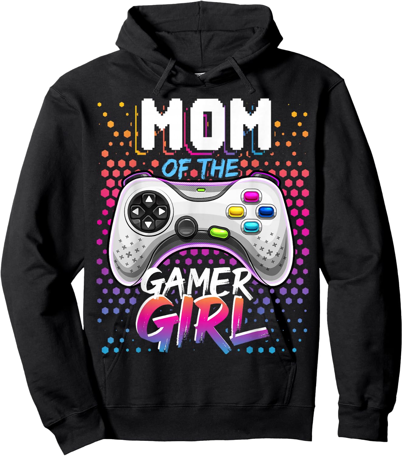 Mom of the Gamer Girl Matching Video Game Birthday Gift Hoodie - Hoodie | Black