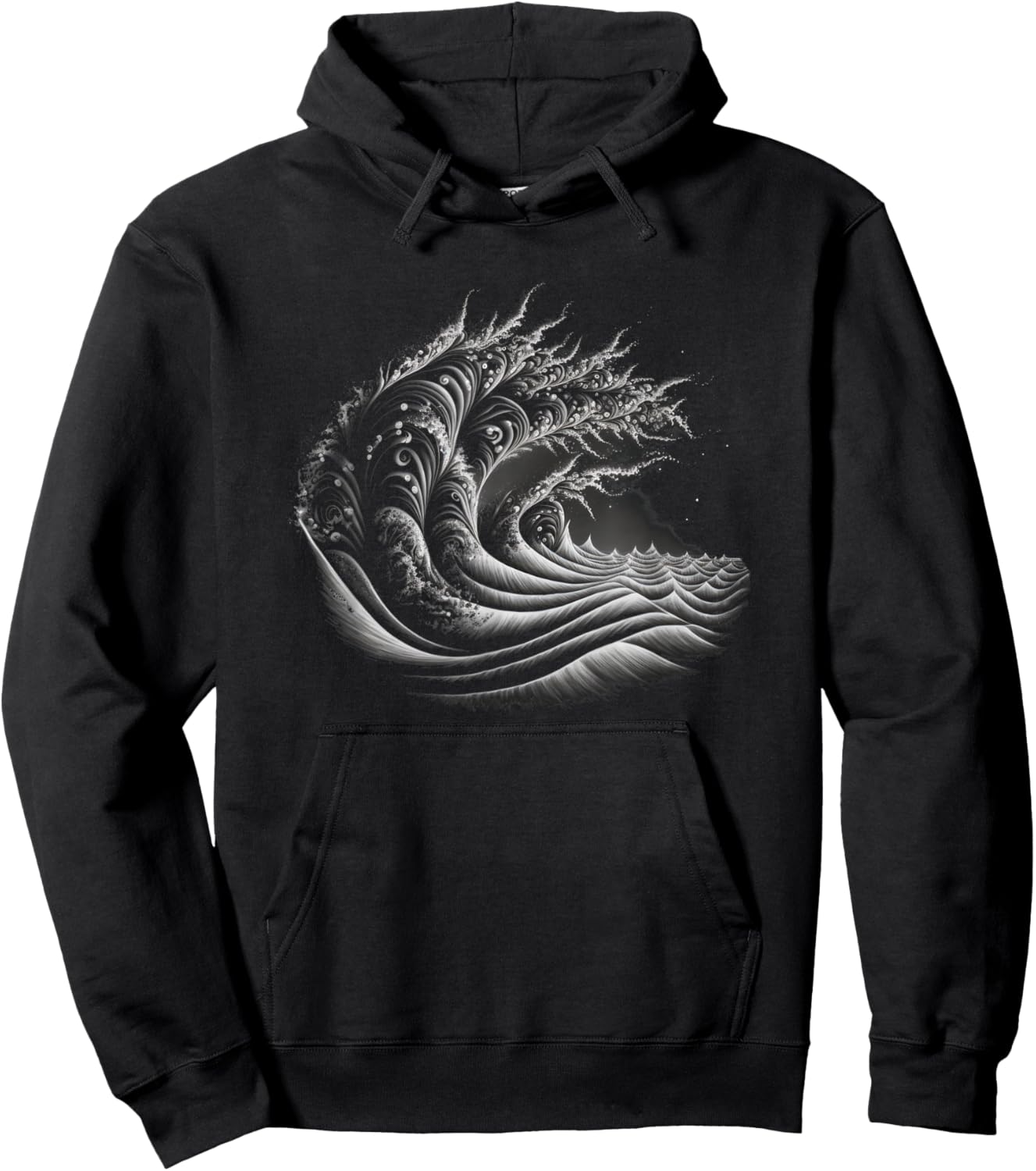Fibonacci Sequence Wave Hoodie - Hoodie | Black