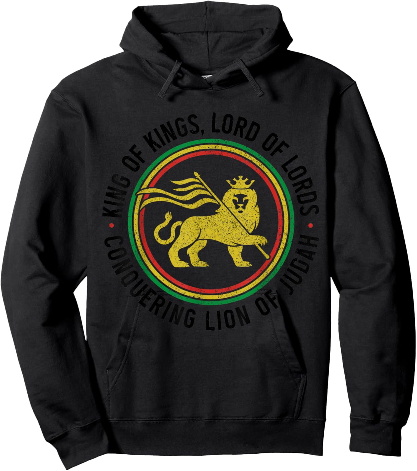 Lion Of Judah Reggae Music Rastafari Hebrew Israelite Hoodie - Hoodie | Black