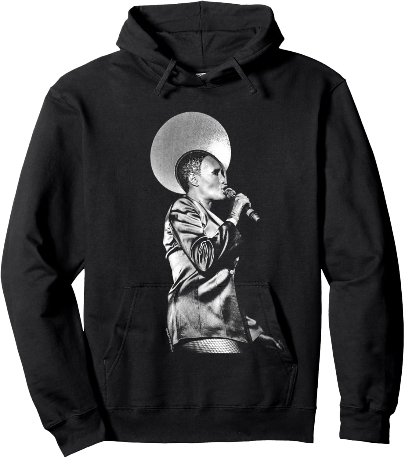 Grace Jones Live Black And White By Everard Smith Hoodie - Hoodie | Black