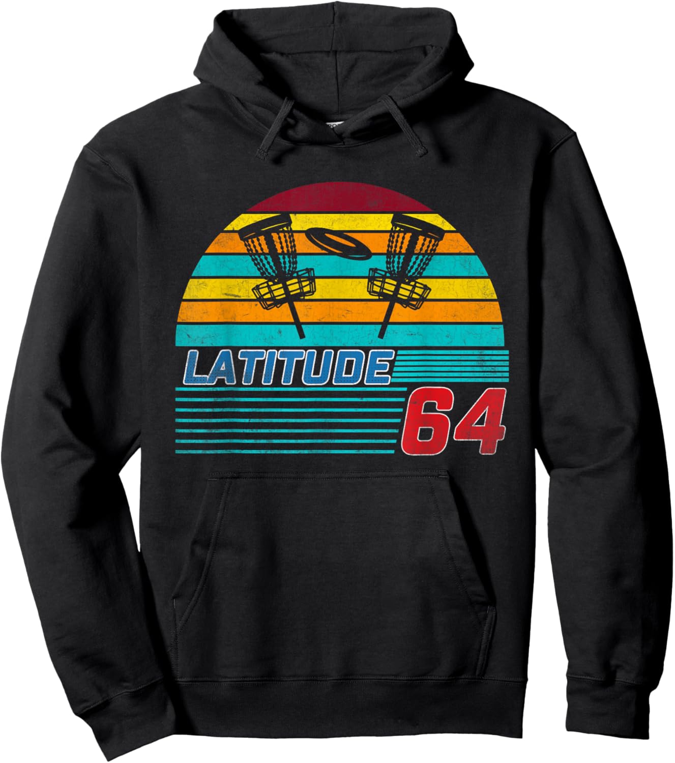 Latitude 64 Disc Golf Retro Vintage Men Women Hoodie - Hoodie | Black