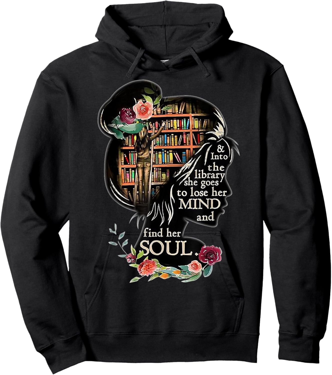 Book Reading Bookworm Book Lover Women Kids Girls Librarian Hoodie - Hoodie | Black