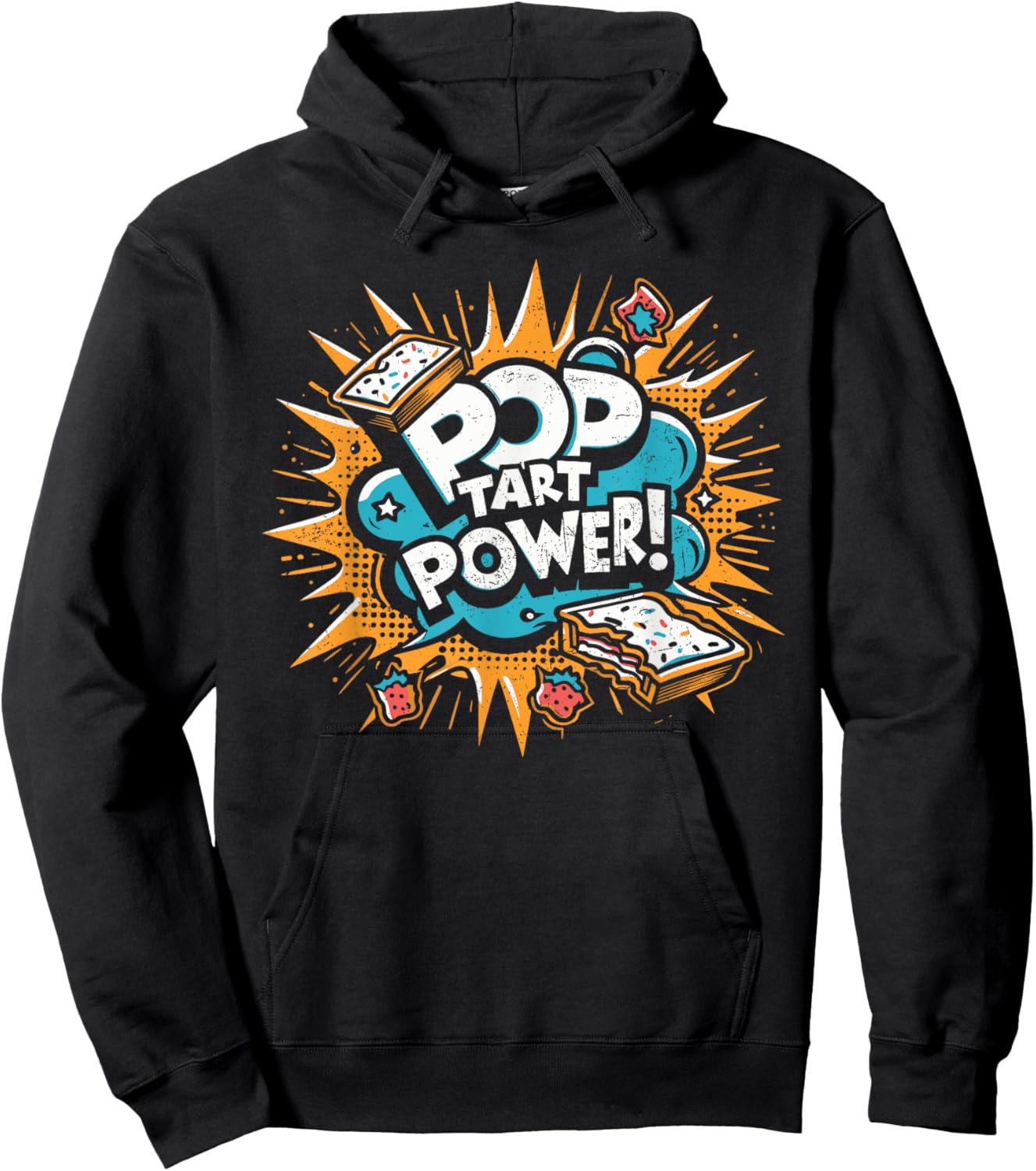 Pop Tart Power! Gym Fitness Frosted Toaster Pastry Grunge Hoodie - Hoodie | Black