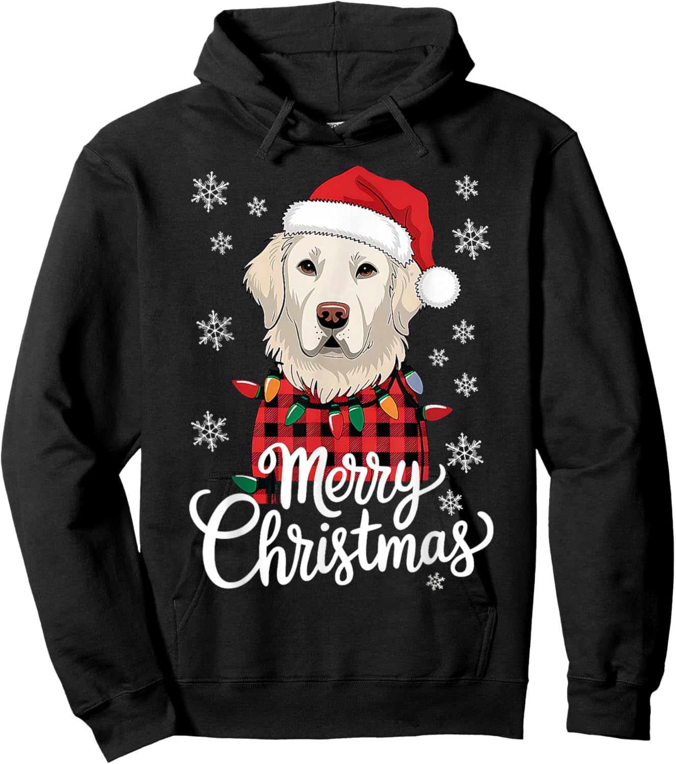 Christmas White English Cream Golden Retriever Mom Dog Puppy Men Women Hoodie - Hoodie | Black