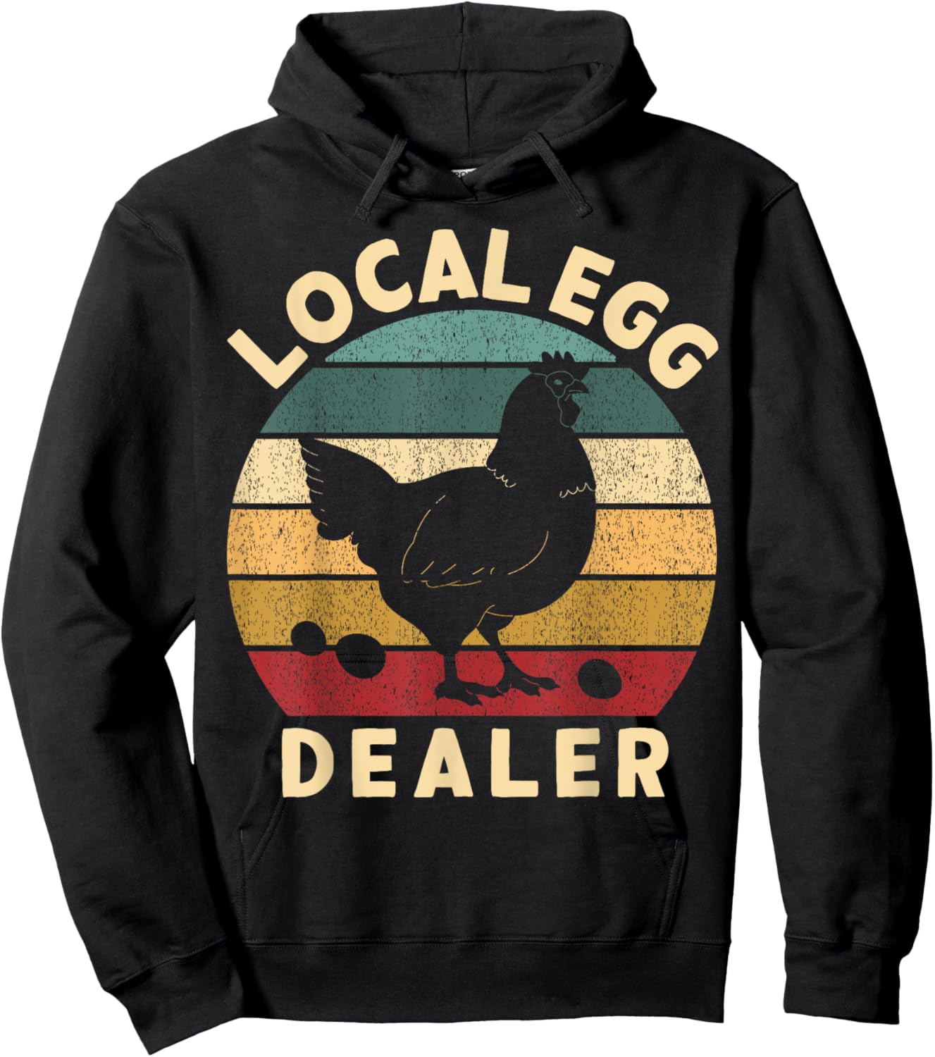 Retro Vintage Local Egg Dealer Farmer Chicken Egg Lover Hoodie - Hoodie | Black