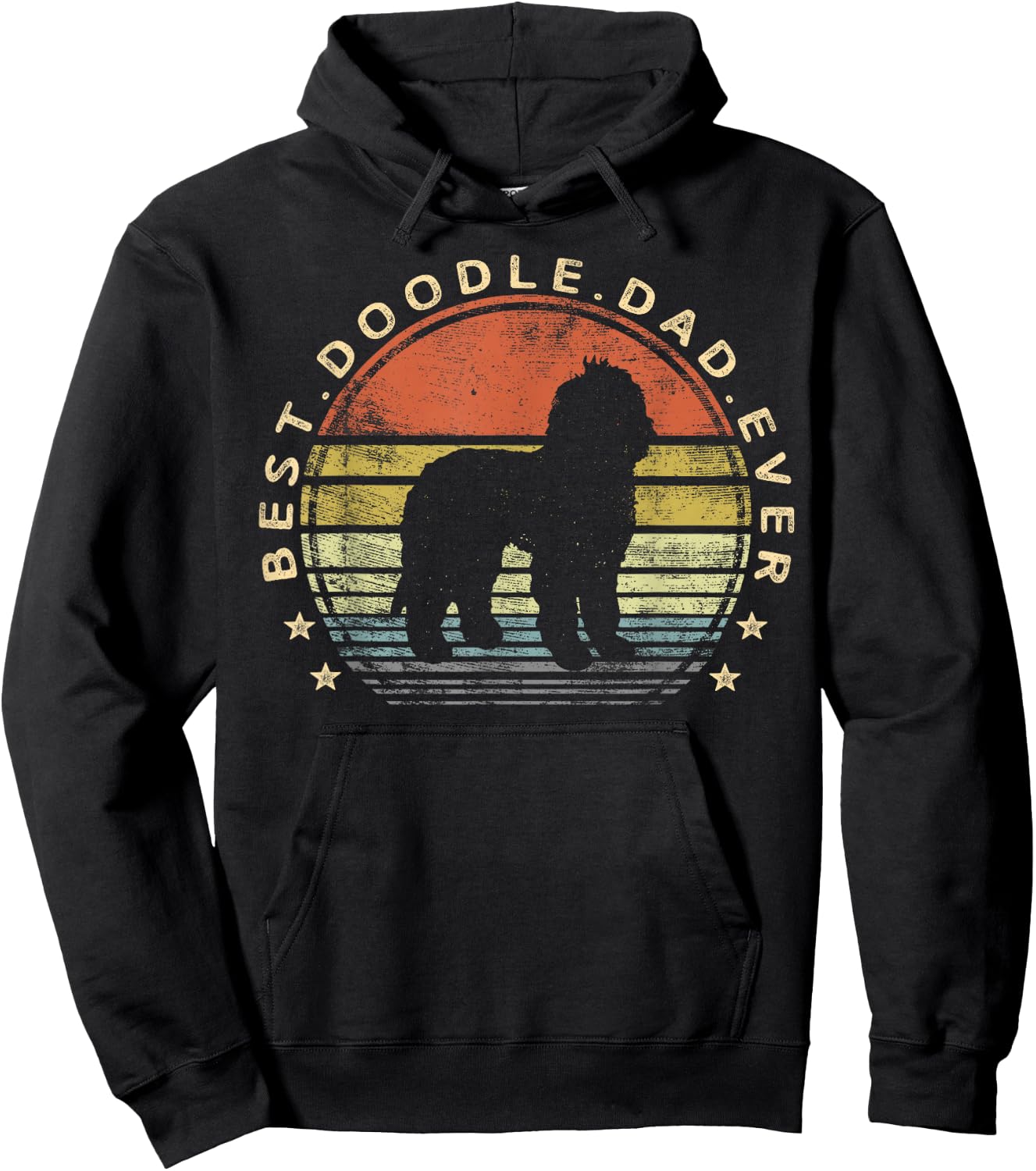 Best Doodle Dad - Dog Lover Owner Labradoodle GoldenDoodle Hoodie - Hoodie | Black