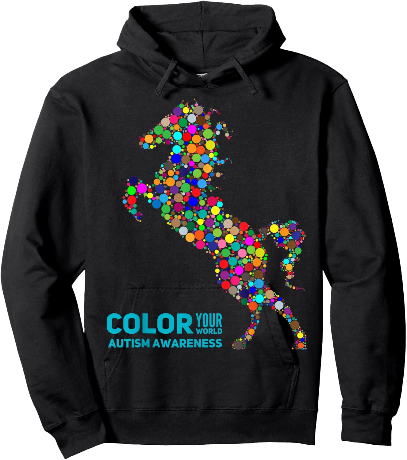 Equine Therapy Autism Awareness Horse T Shirt Gift Hoodie - Hoodie | Black
