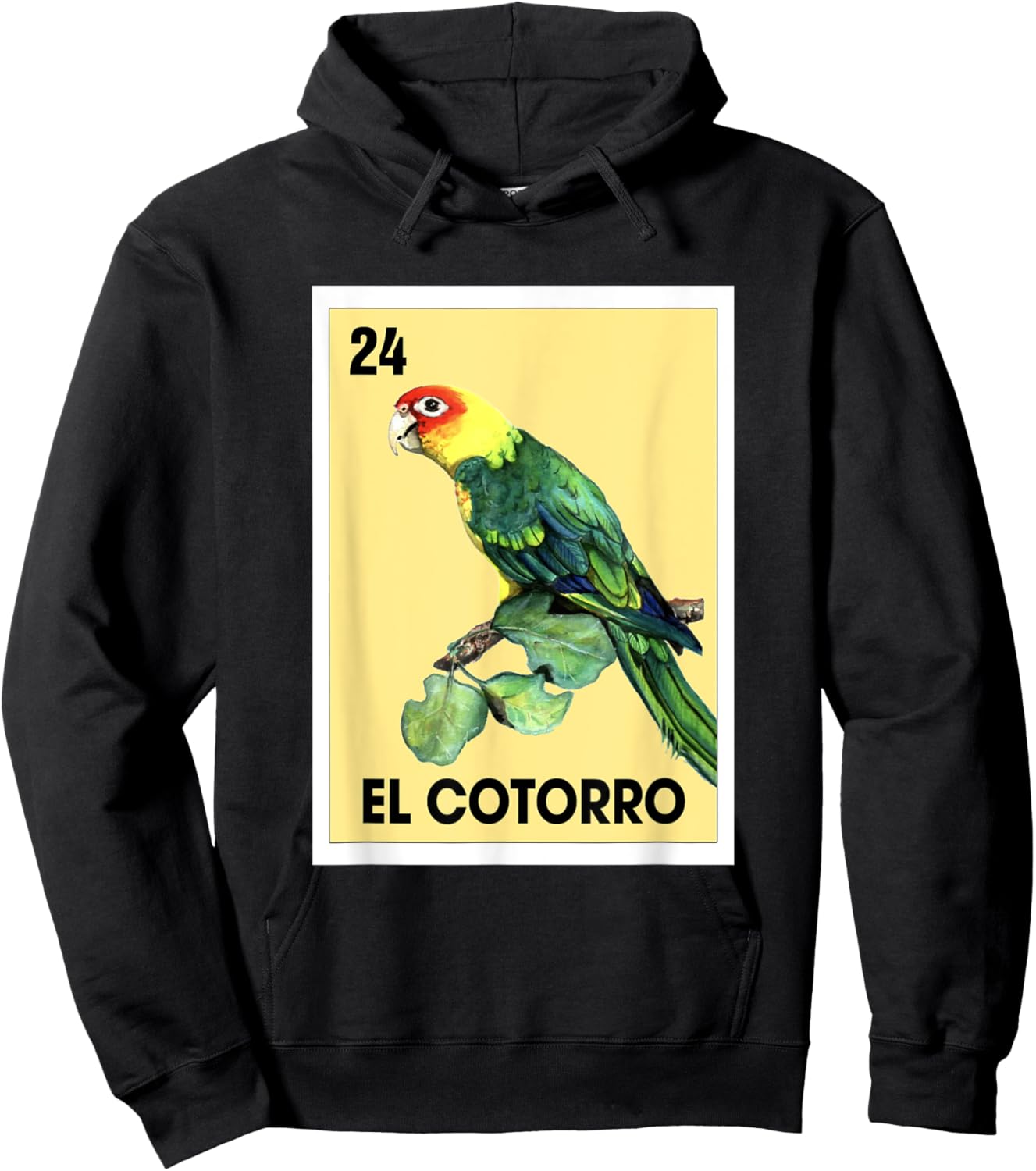 El Cotorro Mexican Bingo Card Game The Parrot Parakeet Hoodie - Hoodie | Black