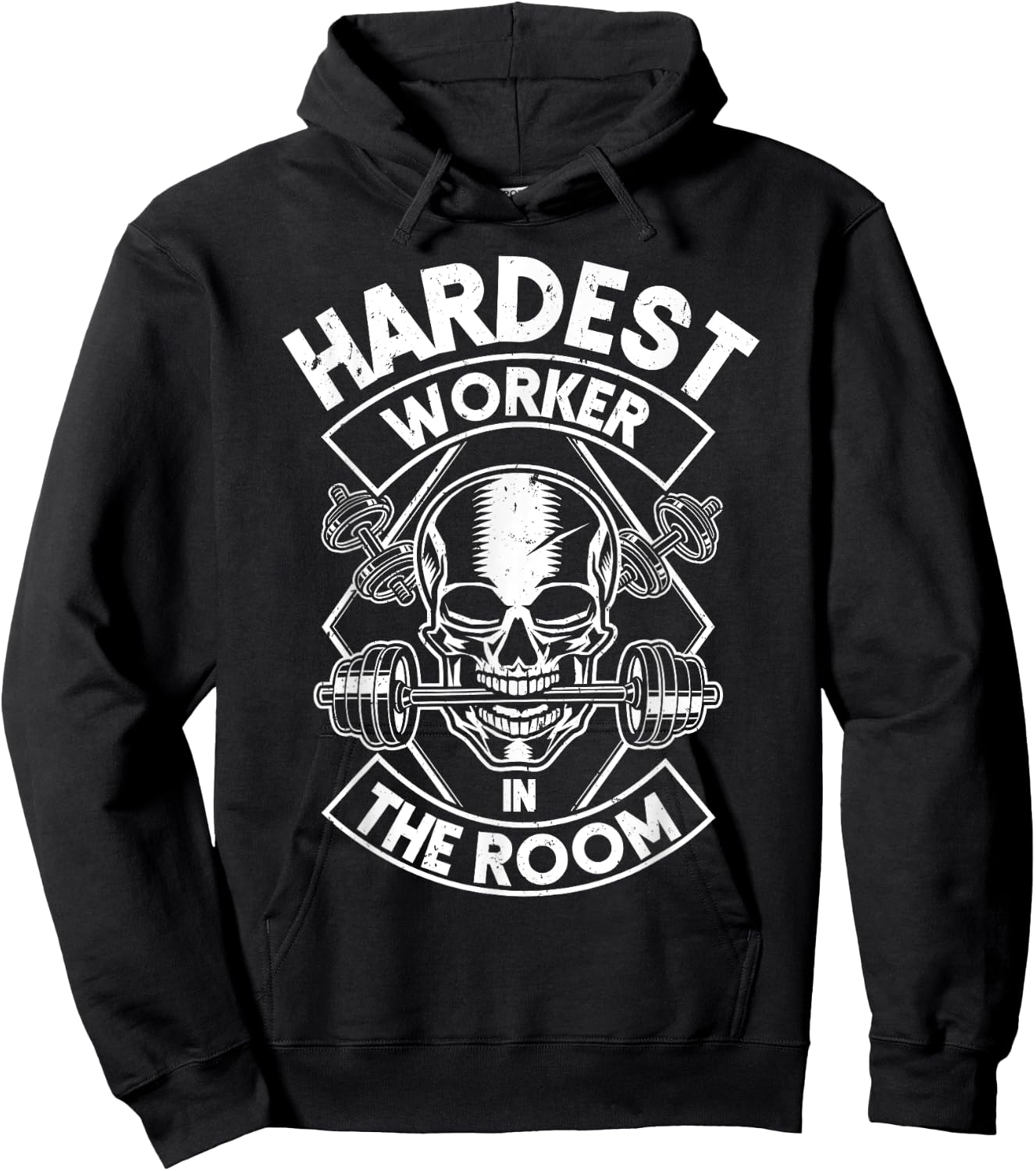 Workout Hardest Worker In The Room Hoodie - Hoodie | Black