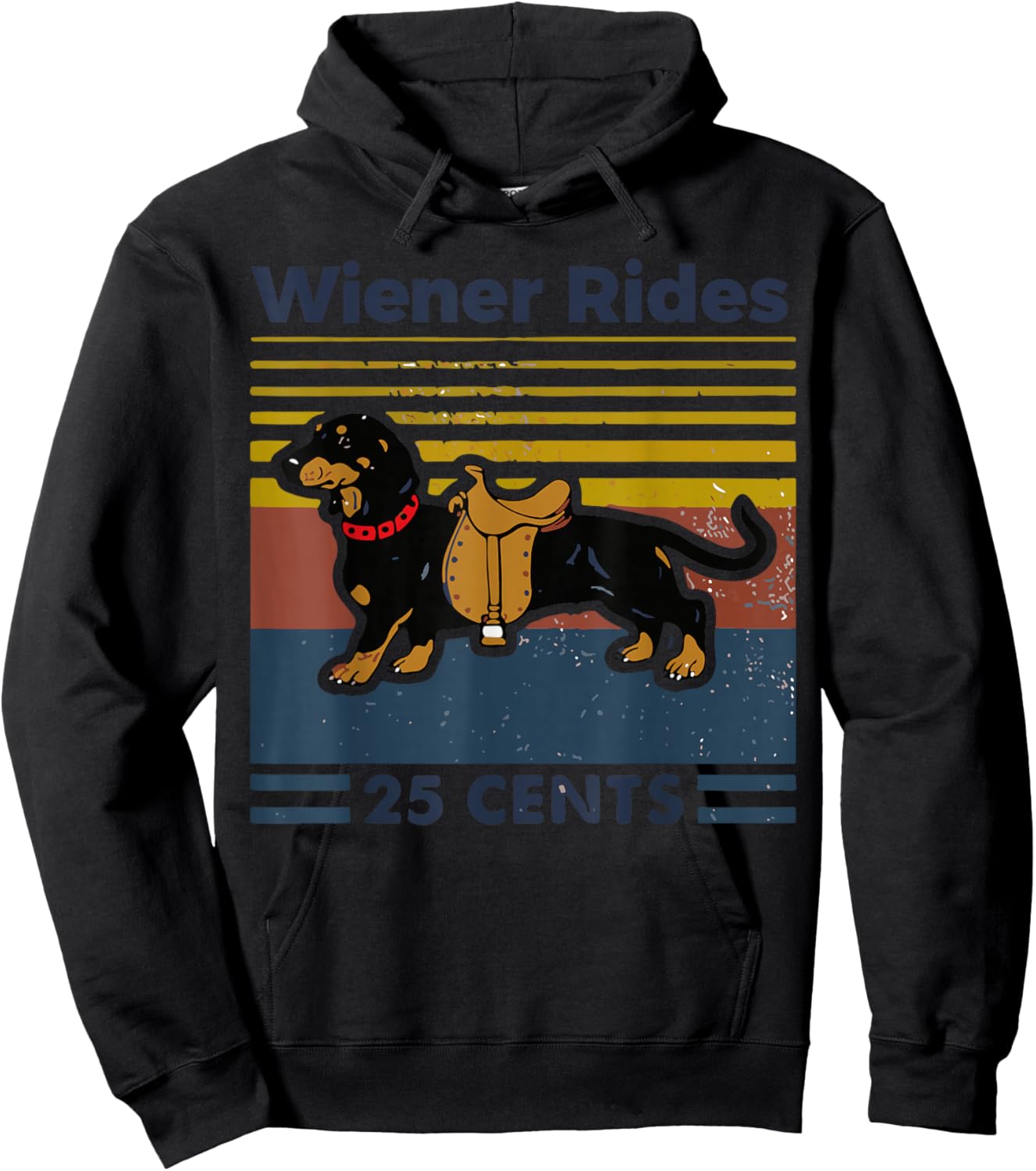 Weiner Rides Dachshund Owner Dog Mom Dad Wiener Dog Joke Hoodie - Hoodie | Black