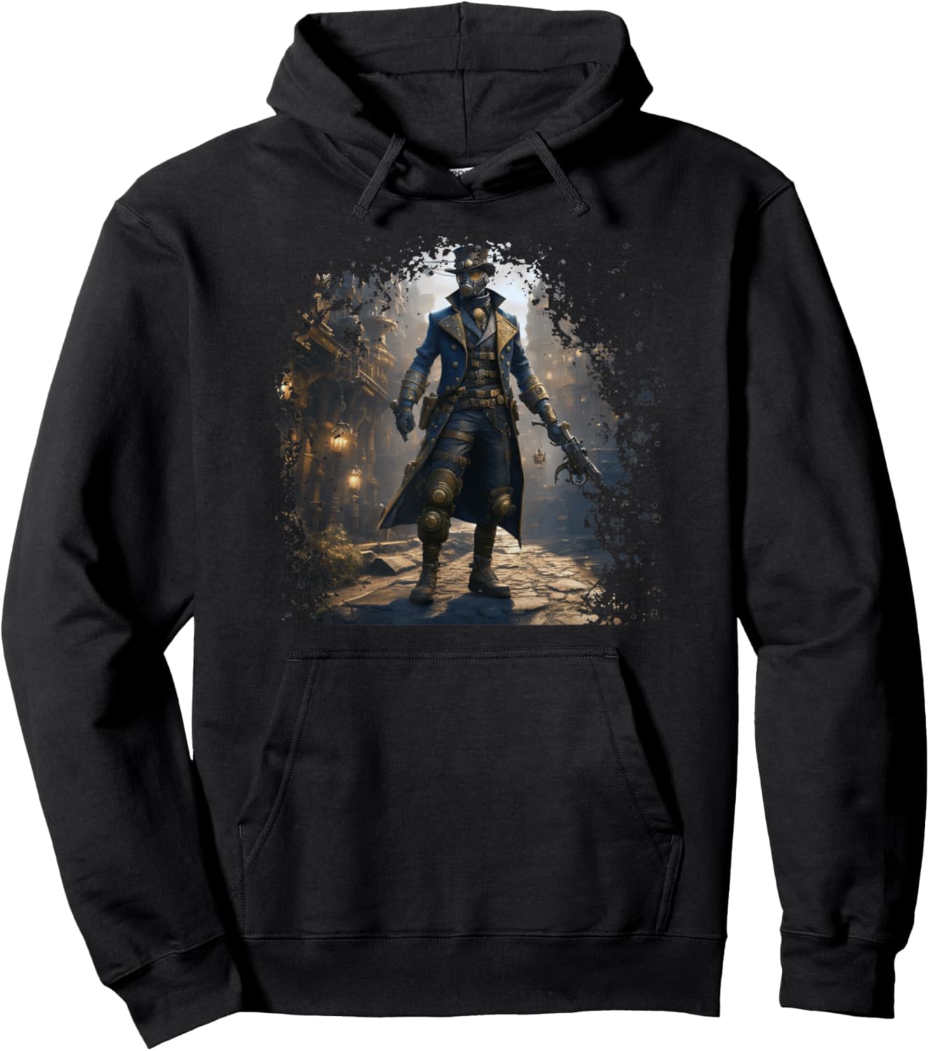 Victorian Steam Punk Assassin And Steampunk World Aesthetic Hoodie - Hoodie | Black