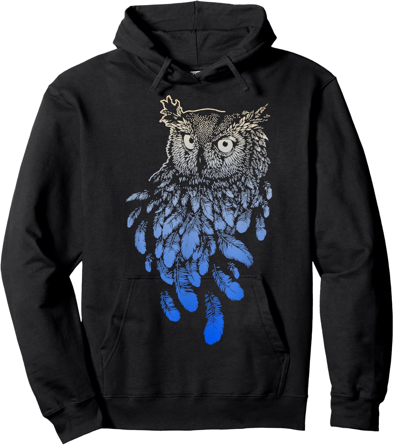 Owl Shirt - Owl Gift Spirit Animal Tribal Hoodie - Hoodie | Black