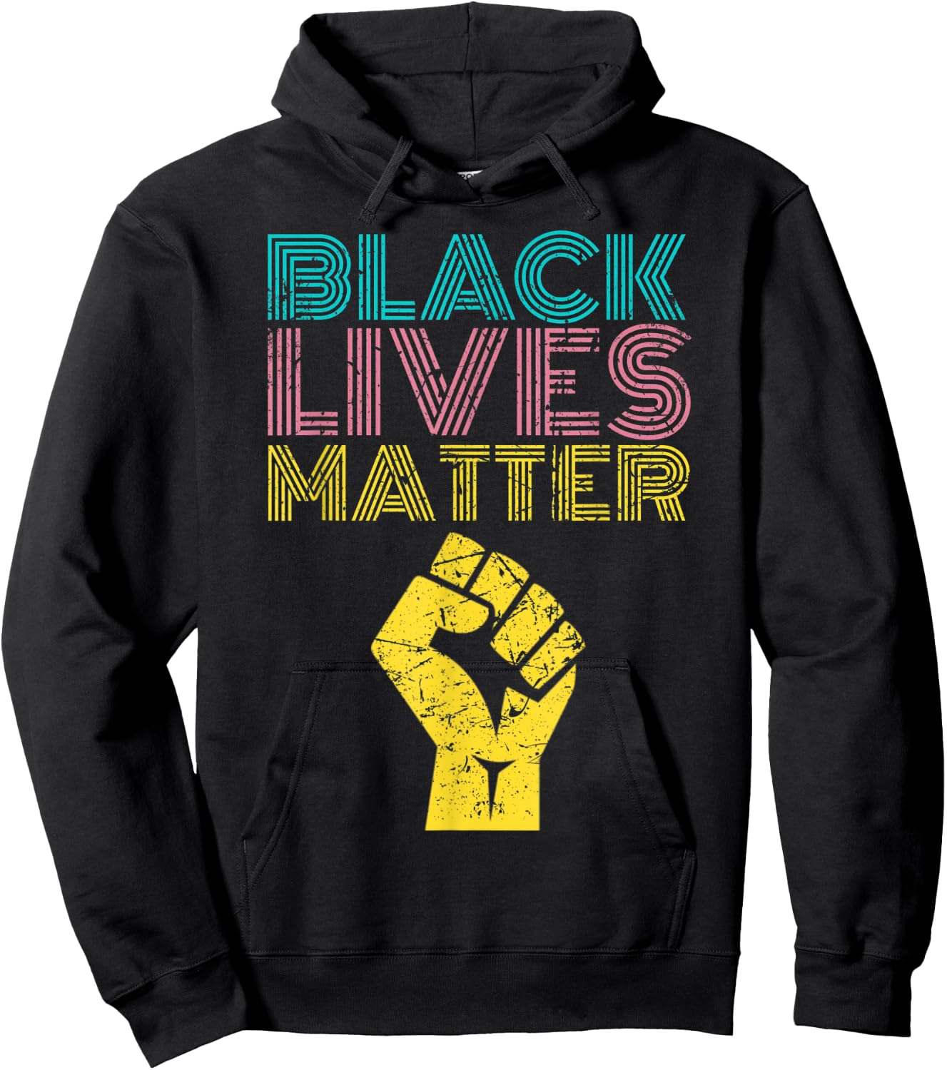 Black Lives Matter Equal Rights BLM Protest With Fist Hand Hoodie - Hoodie | Black