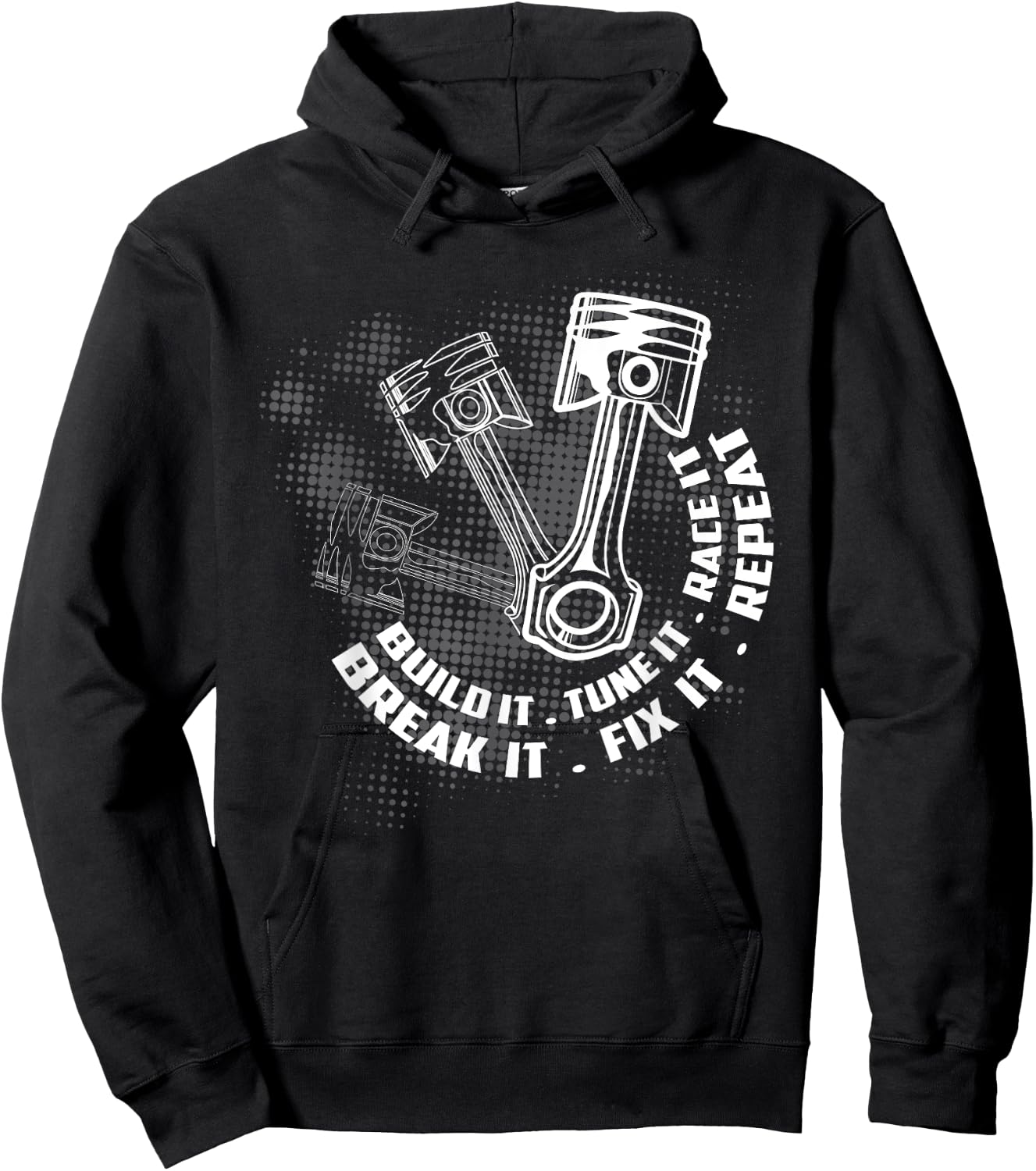 Build It Break It Repeat Funny Street Drag Racing Gift Men Hoodie - Hoodie | Black