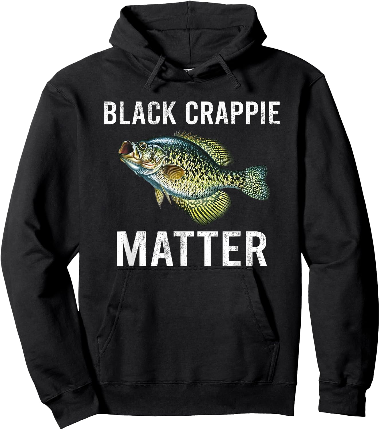 Black crappie matter Crappie fishing Hoodie - Hoodie | Black
