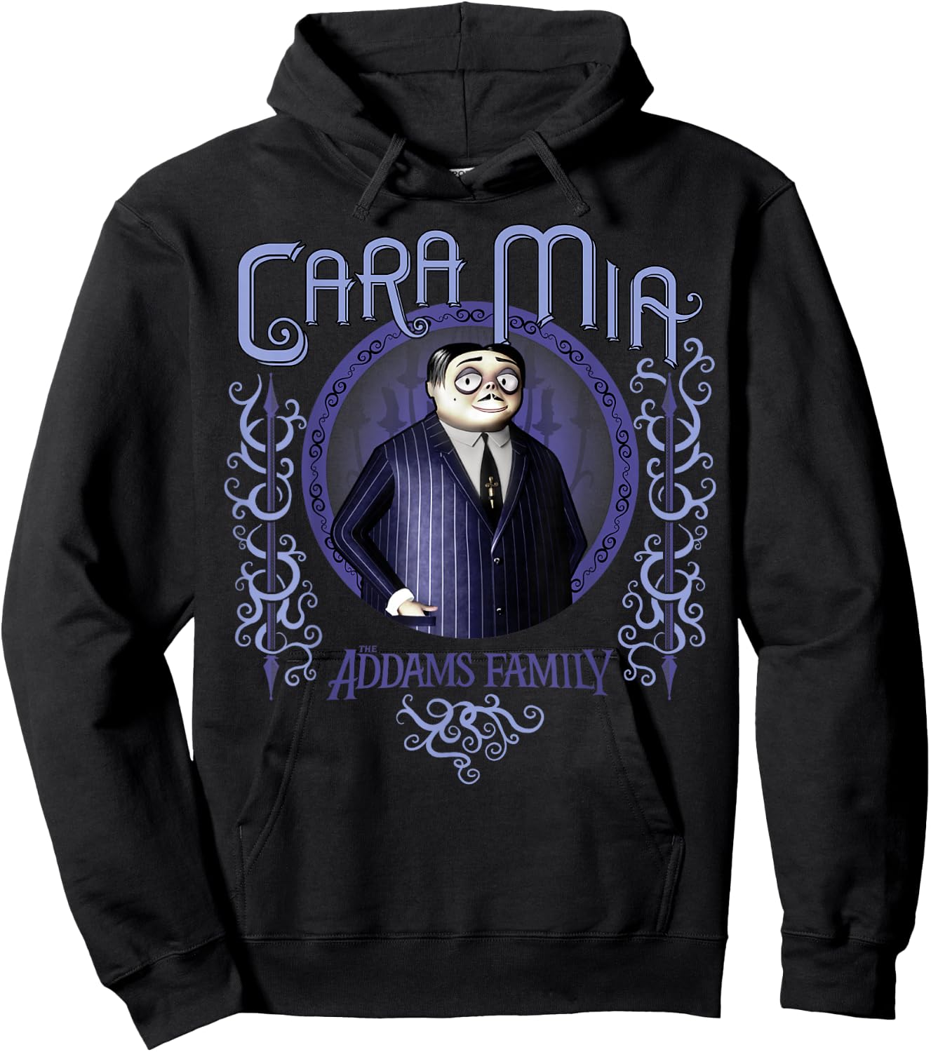 Addams Family Gomez Addams Cara Mia Portrait Logo Hoodie - Hoodie | Black