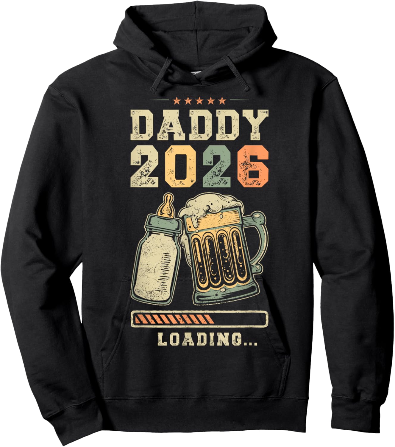 Daddy 2026 Loading, Fatherhood, Expecting Dad, Father To Be Hoodie - Hoodie | Black