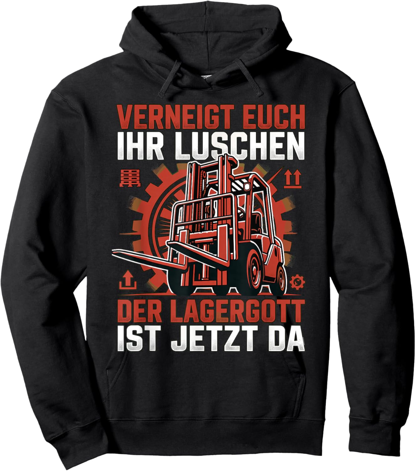 Lagergott Gabelstaplerfahrer Lager Kollegen Hoodie - Hoodie | Black