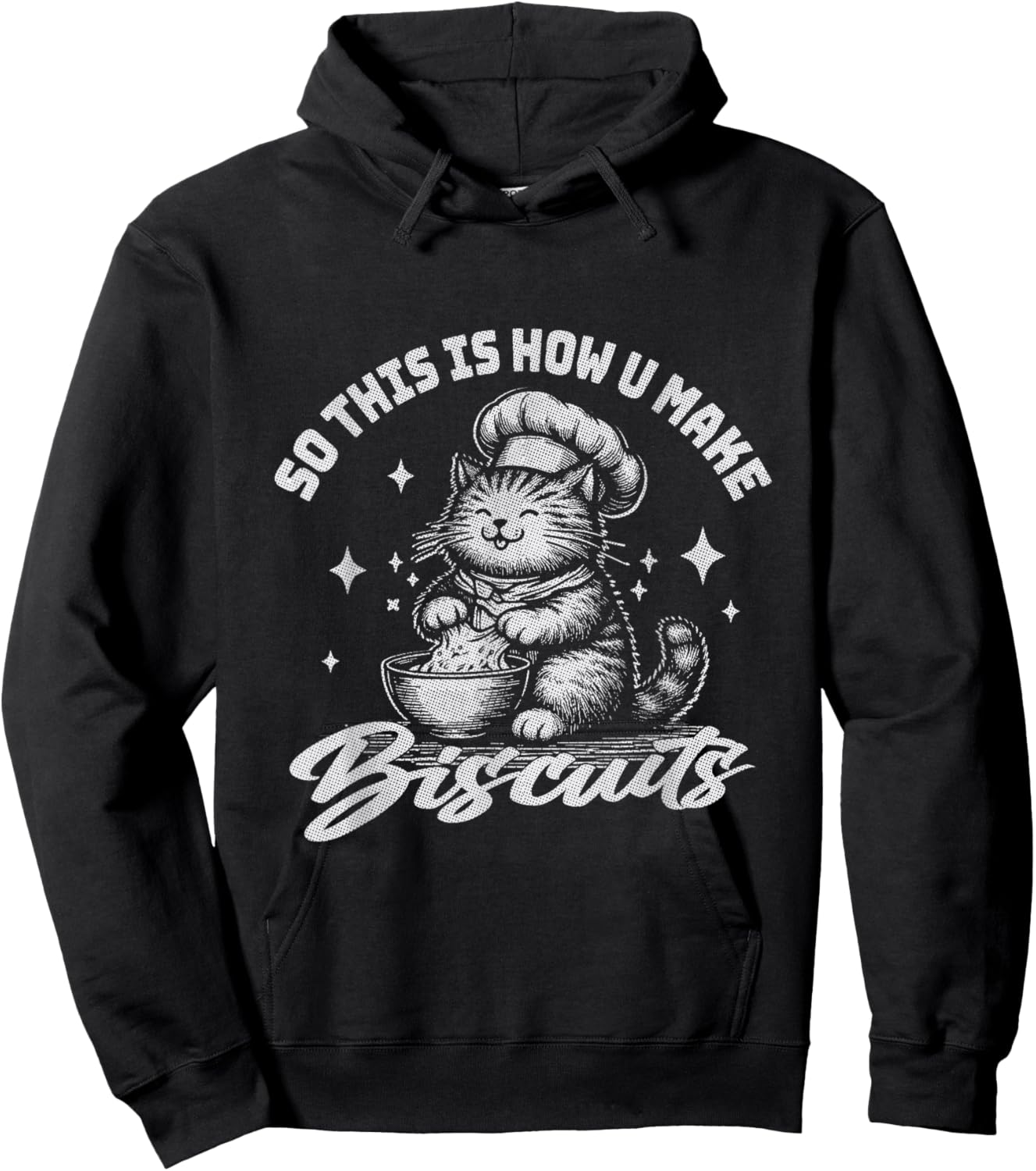 so this is how you make biscuits cute funny cat lover Men Women Kids Hoodie - Hoodie | Black