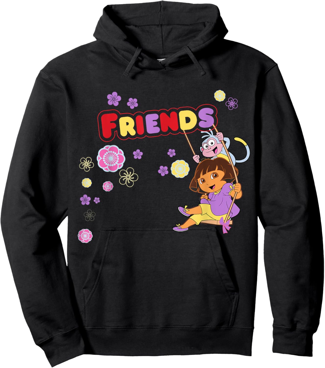 Dora the Explorer Boots the Monkey Friends Swing Hoodie - Hoodie | Black