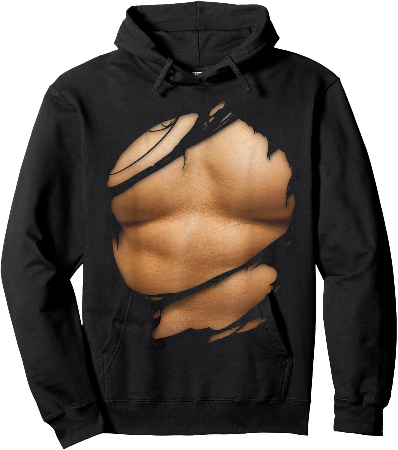 Ripped Muscle Graphic Hoodie - Hoodie | Black