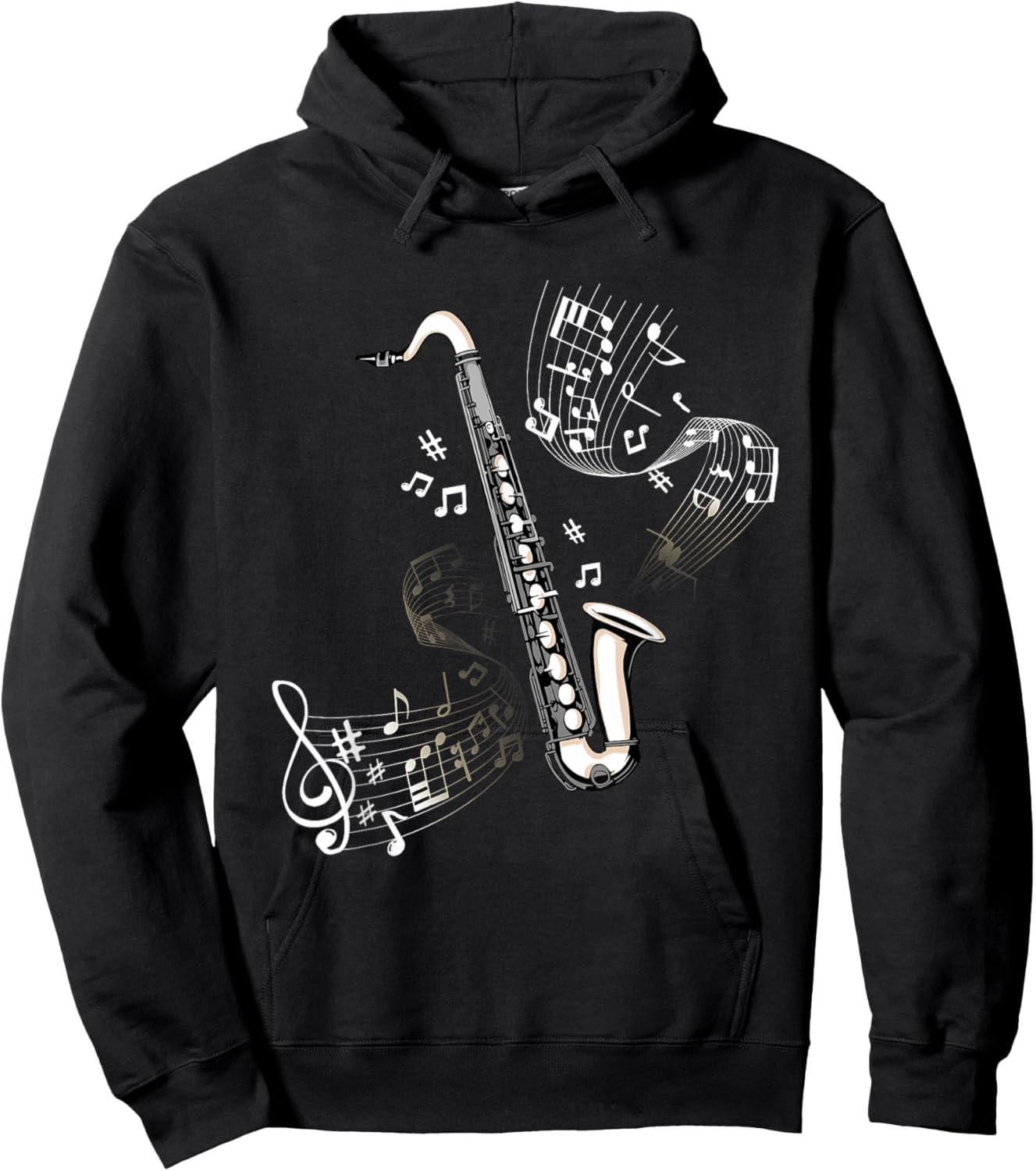 Bass Clarinet Player Orchestral Band Children Bass Clarinet Hoodie - Hoodie | Black