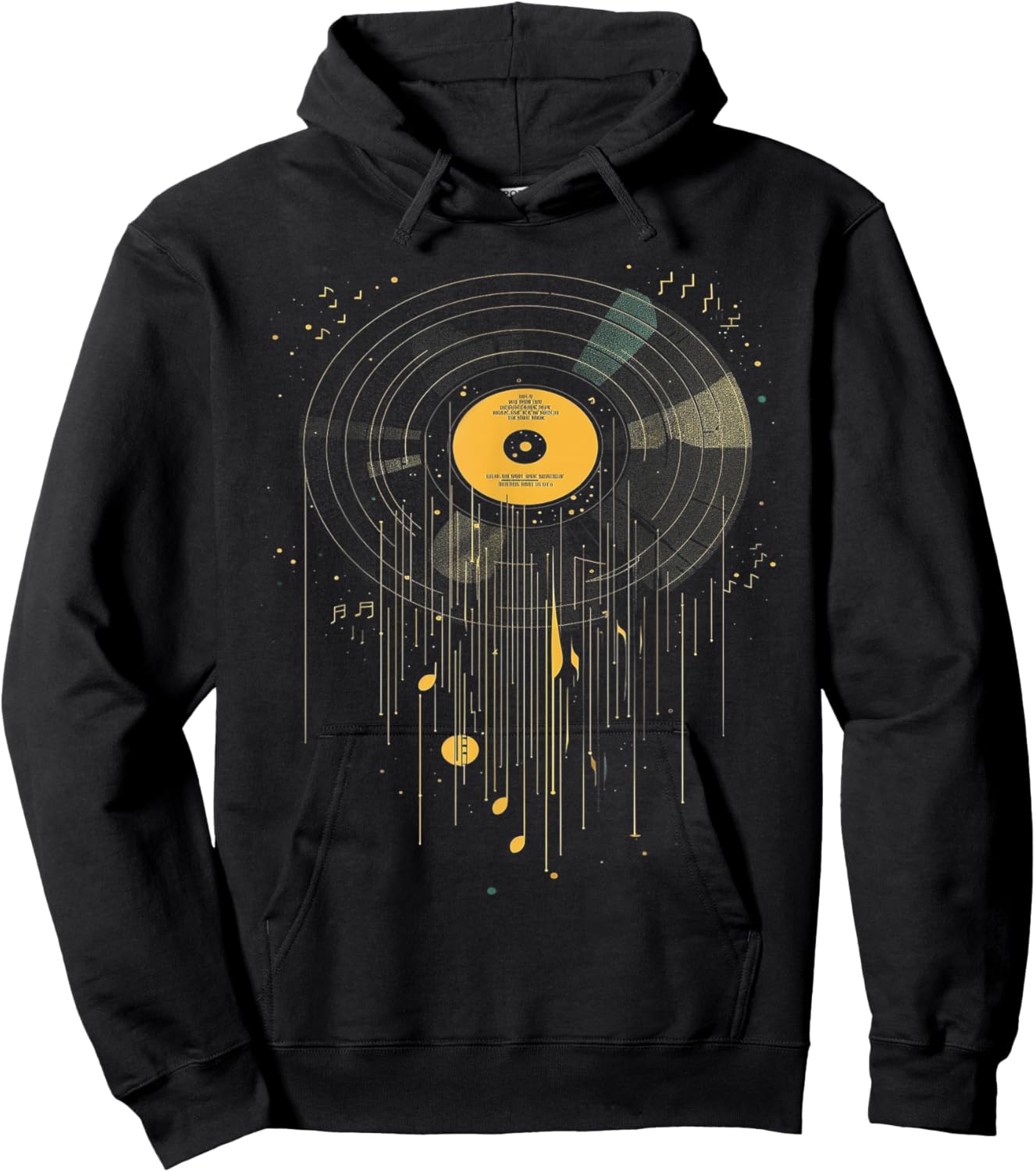 Vinyl Record Music Hoodie - Hoodie | Black