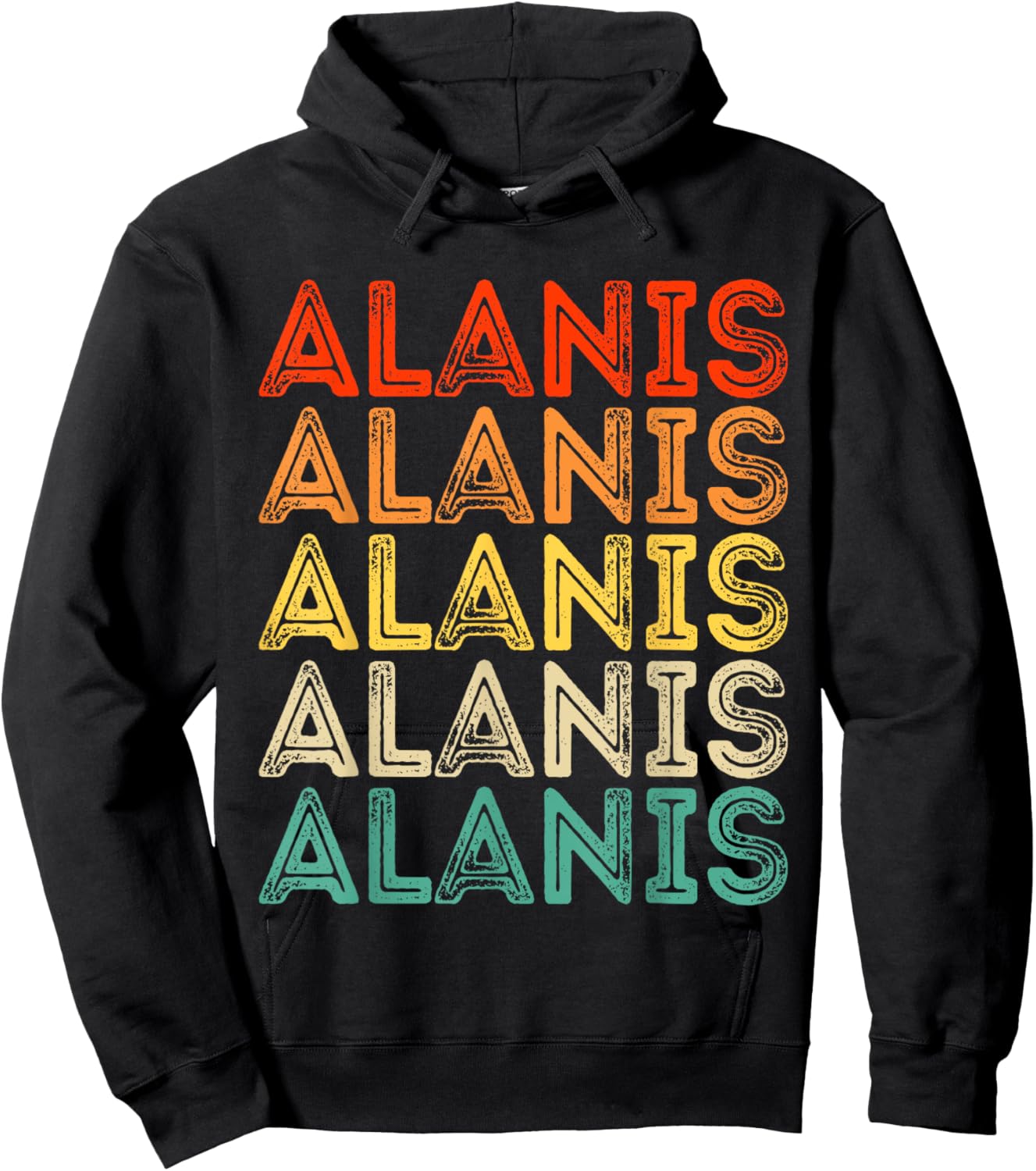 Love Heart Alanis Vintage Retro Style Black Alanis Hoodie - Hoodie | Black