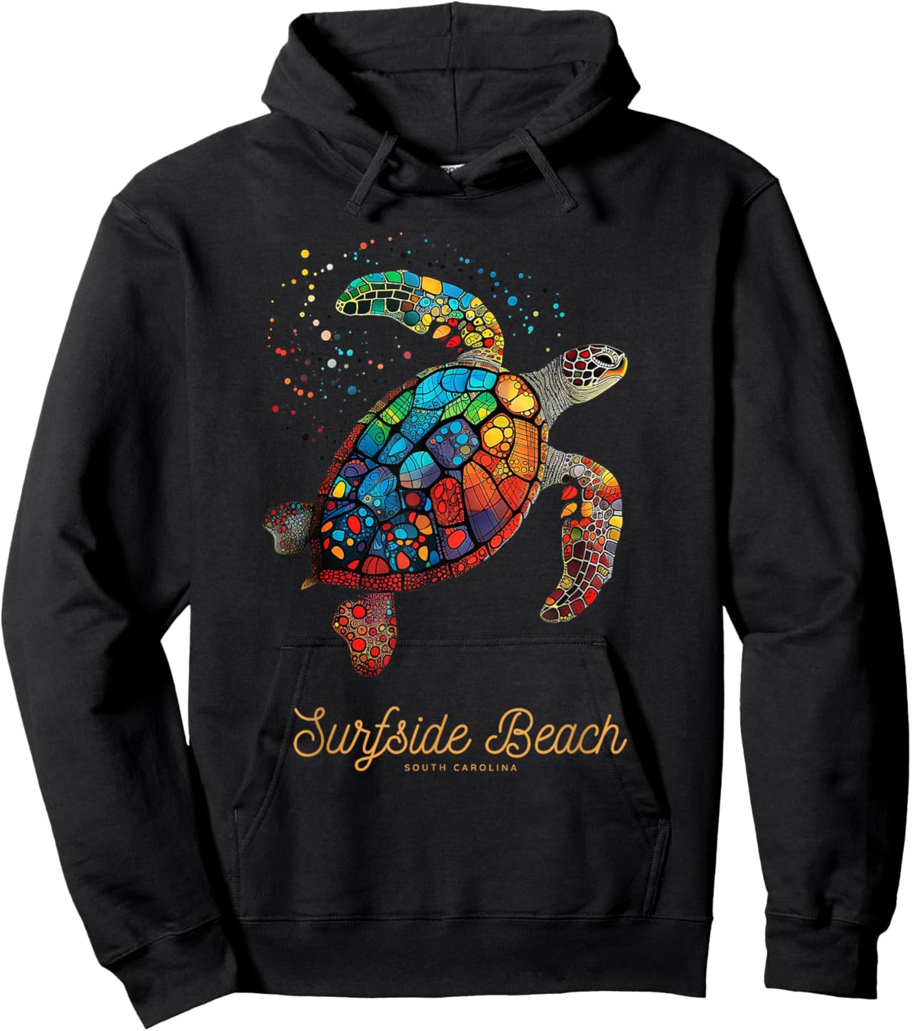 Surfside Beach South Carolina Holiday SC Vacation Sea Turtle Hoodie - Hoodie | Black
