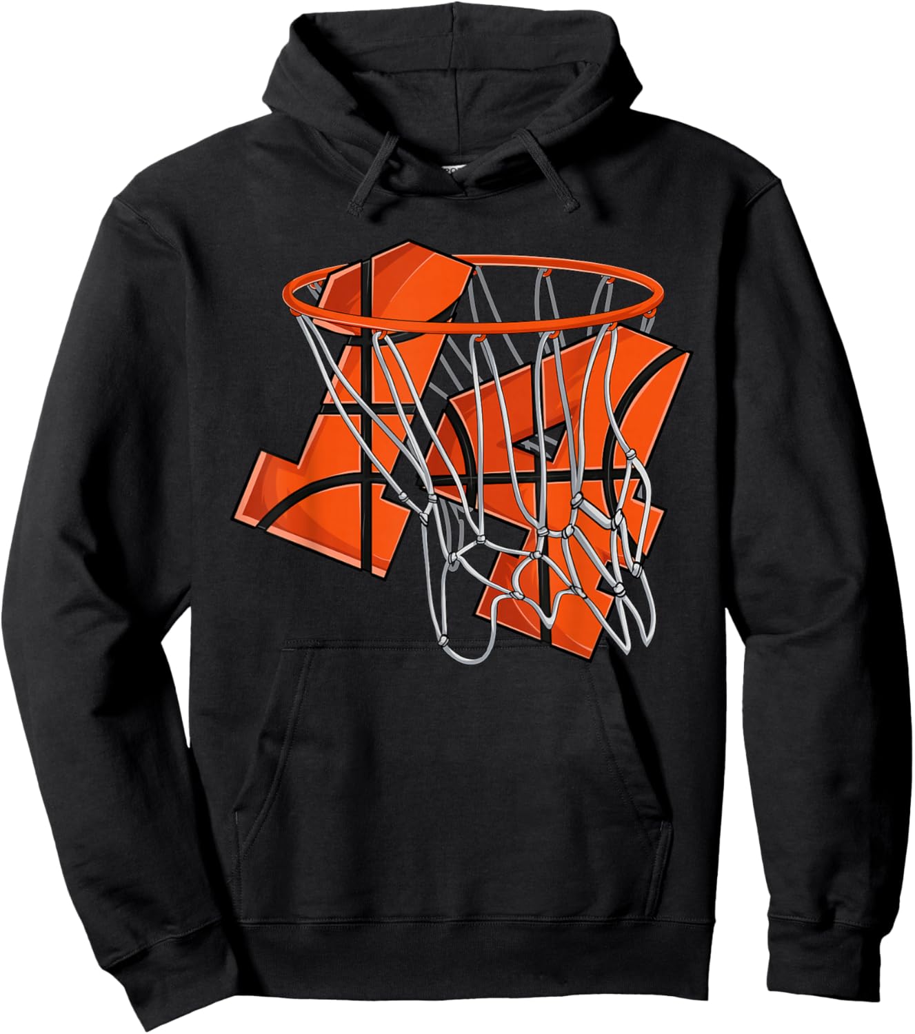 14th Birthday Basketball Shirt Kids, Boys 14 Year Old Hoodie - Hoodie | Black
