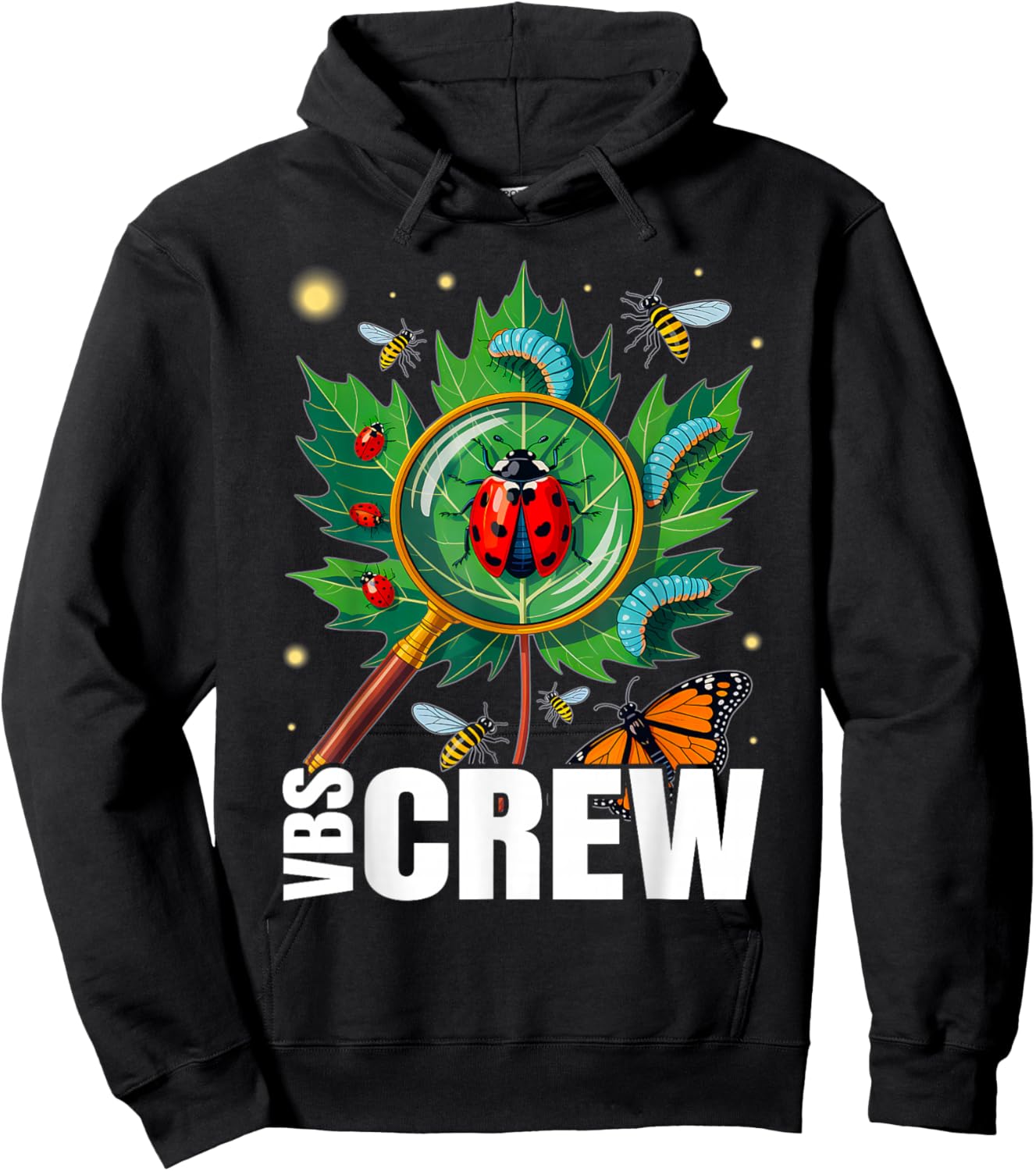 Crew 2025 Magnified Smallest Insects Adventure Vbs Squad Hoodie - Hoodie | Black